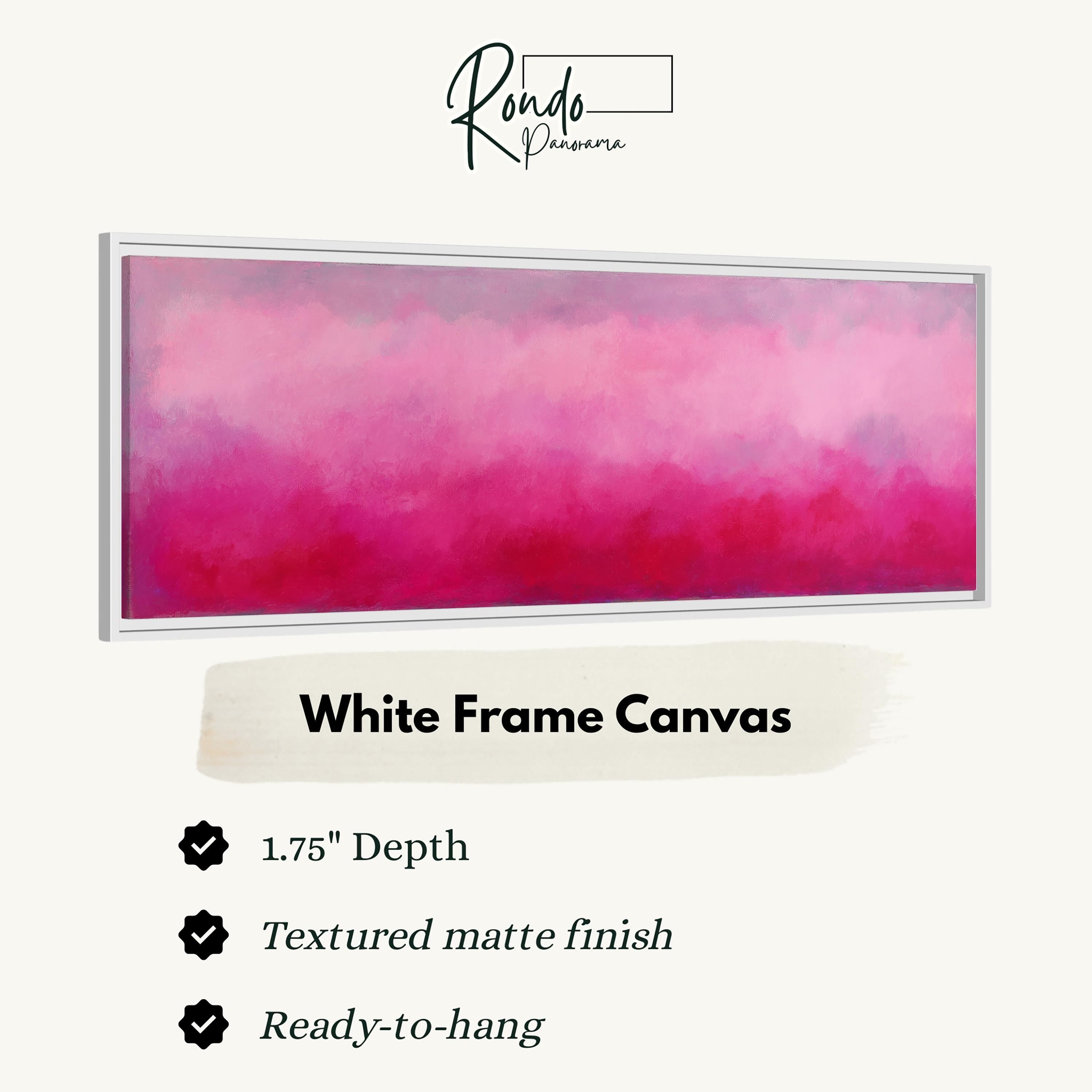 The image is a white frame canvas with a pink gradient background.