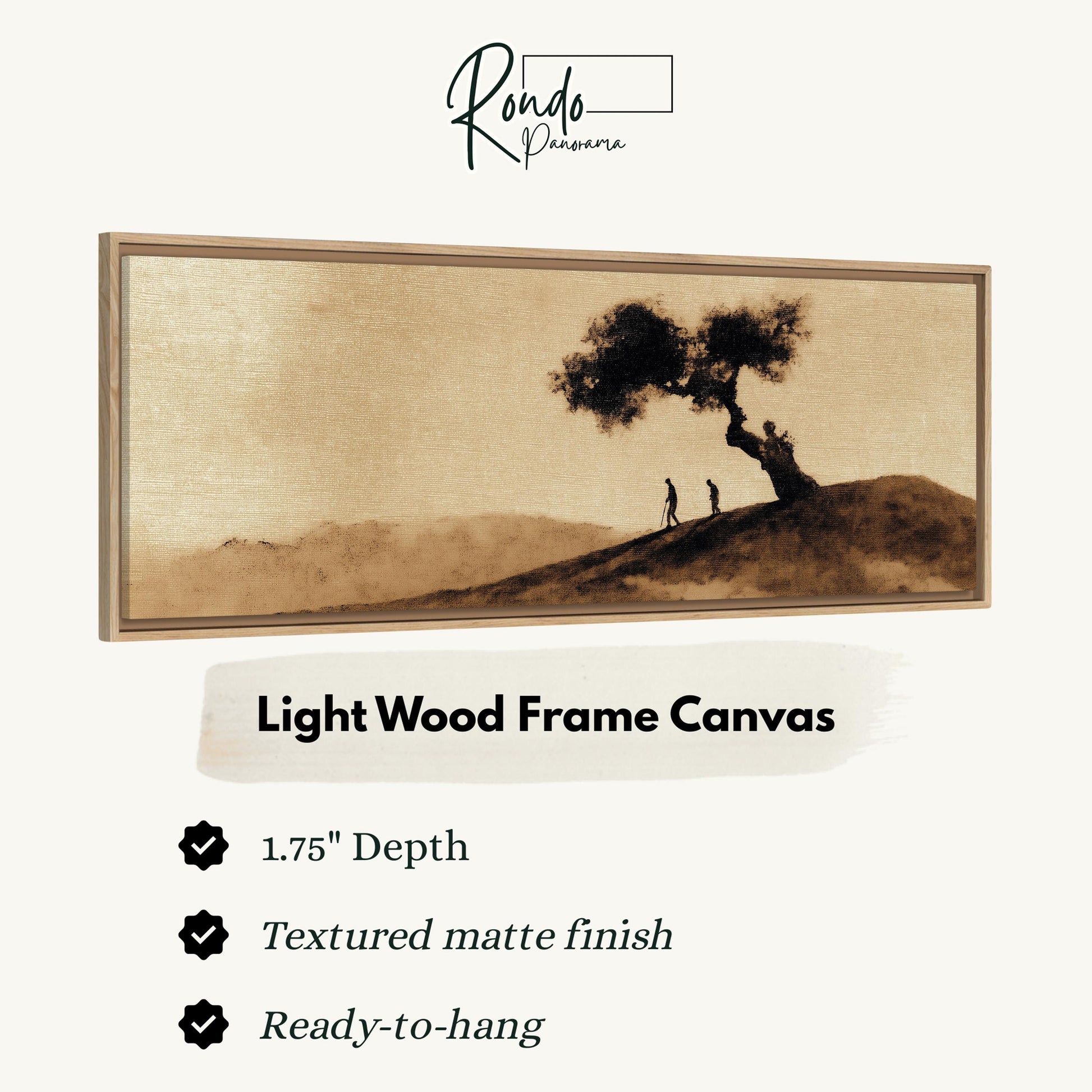 Light wood frame canvas