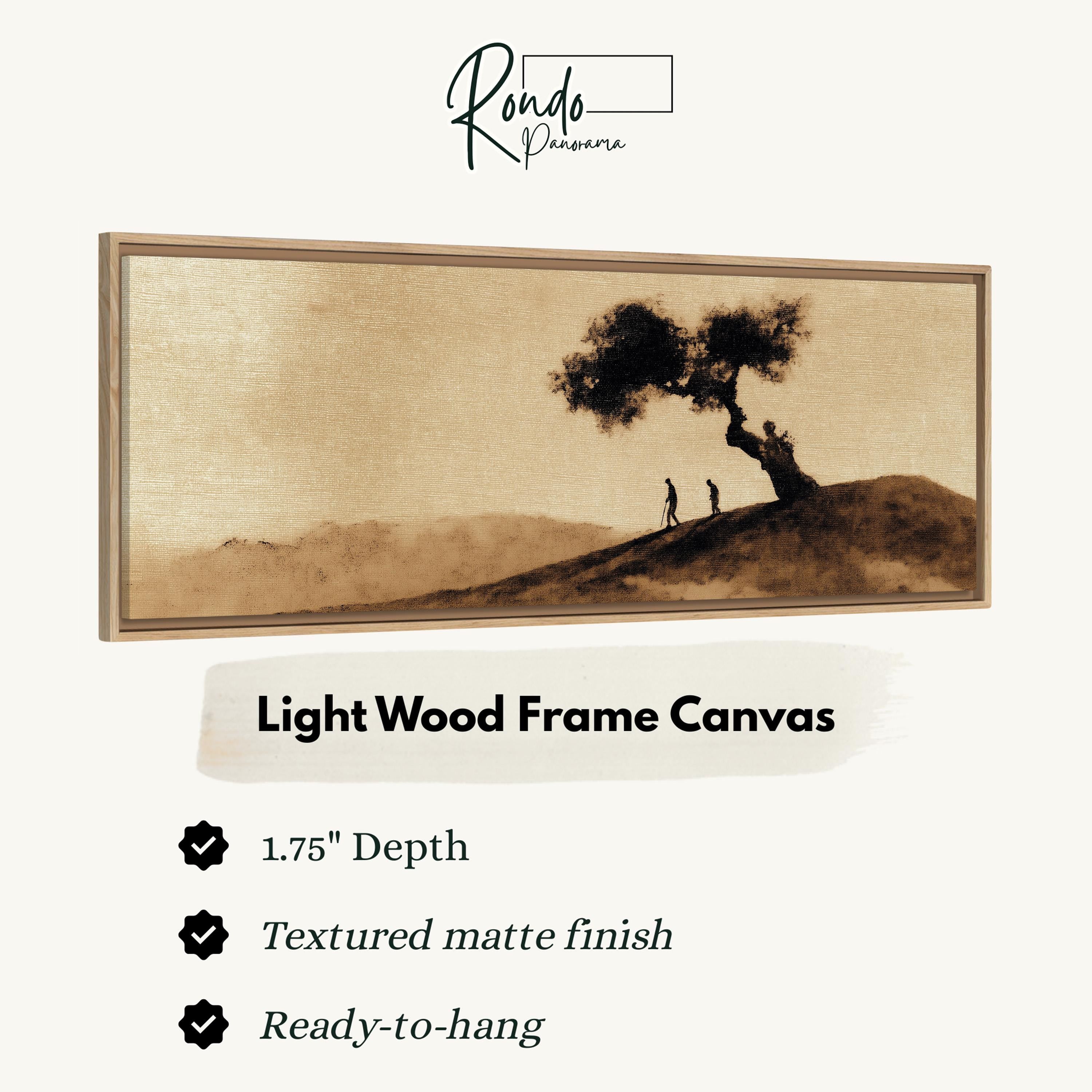 Light wood frame canvas