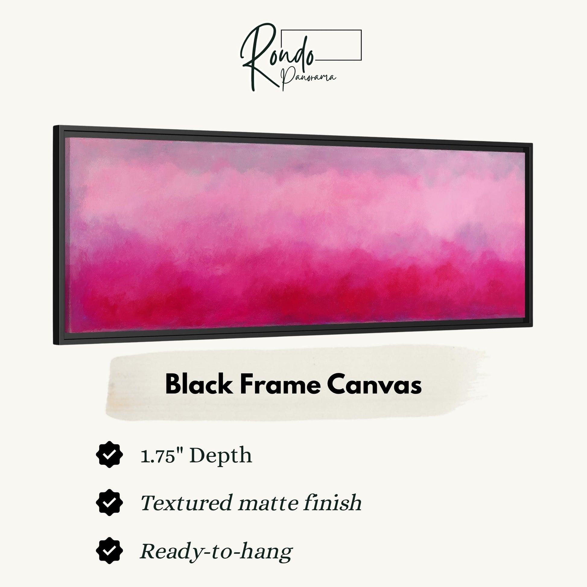 The image is a black frame canvas with a pink gradient background.