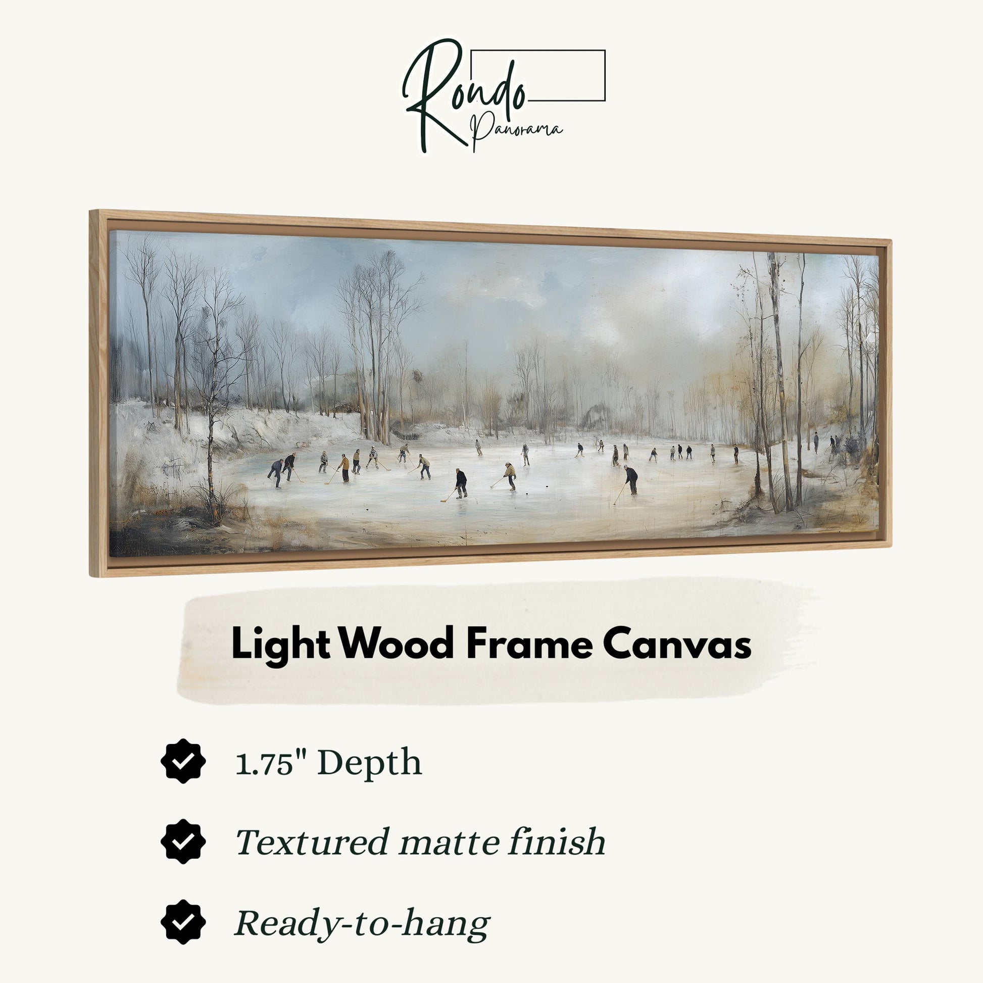 Light wood frame canvas