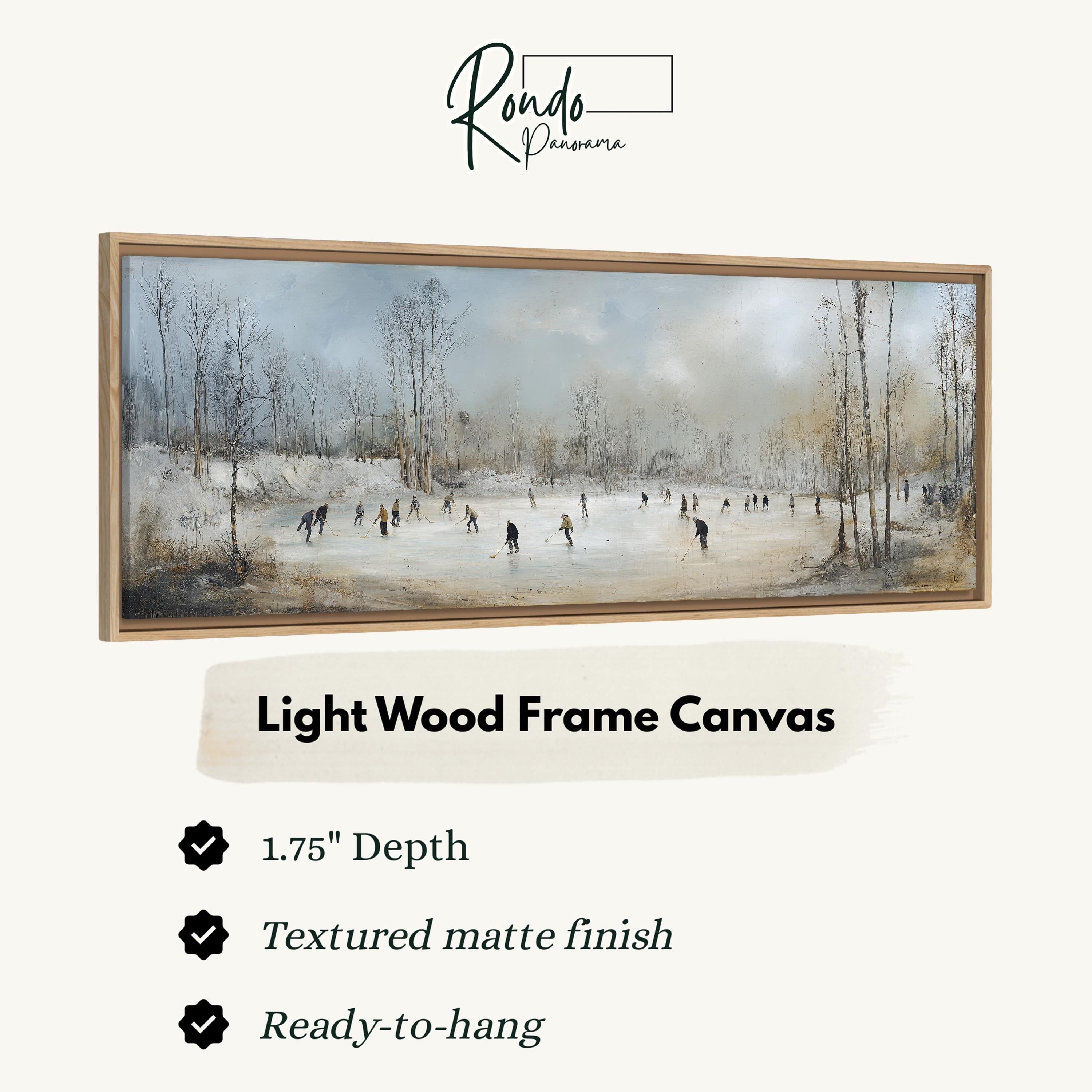 Light wood frame canvas