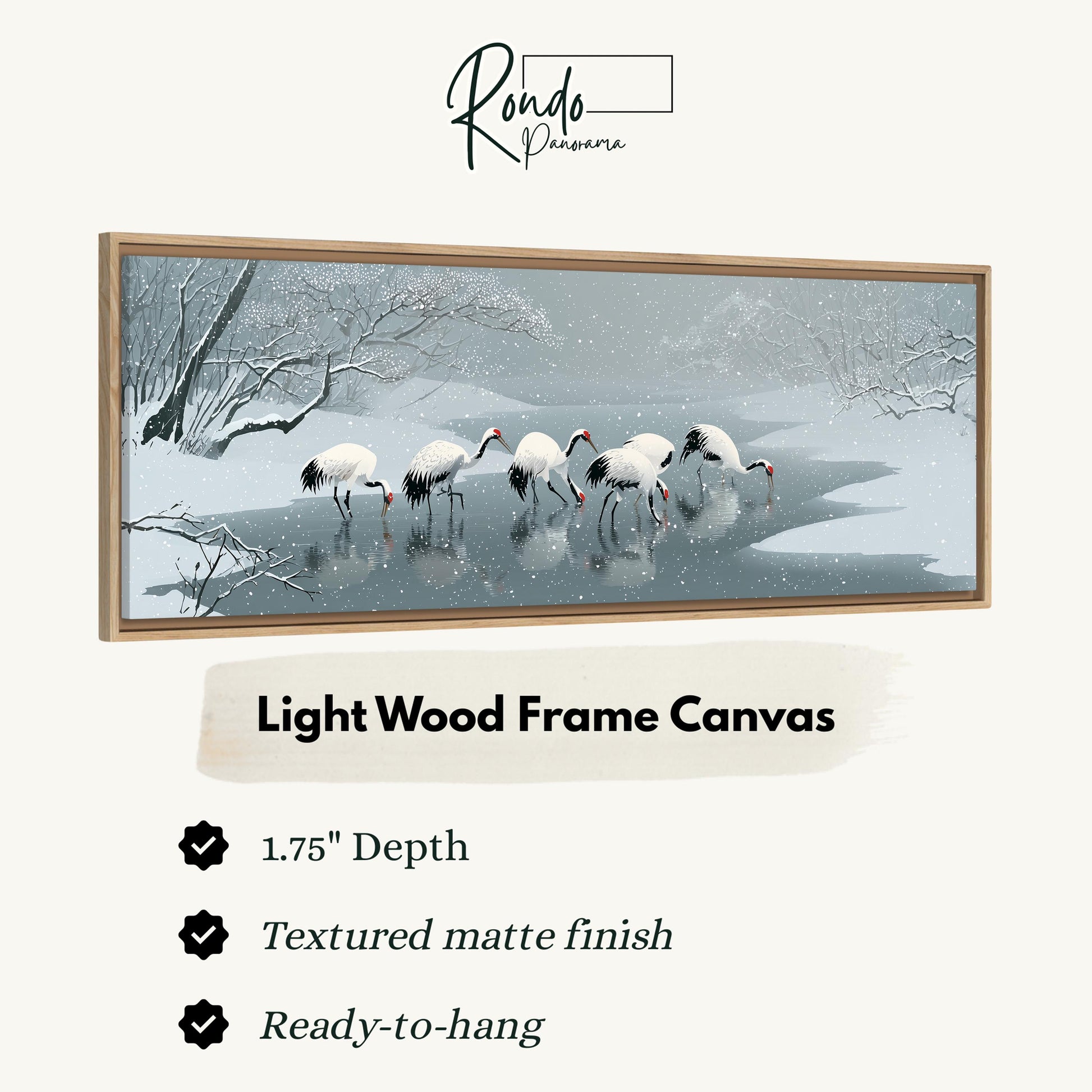 Light wood frame canvas