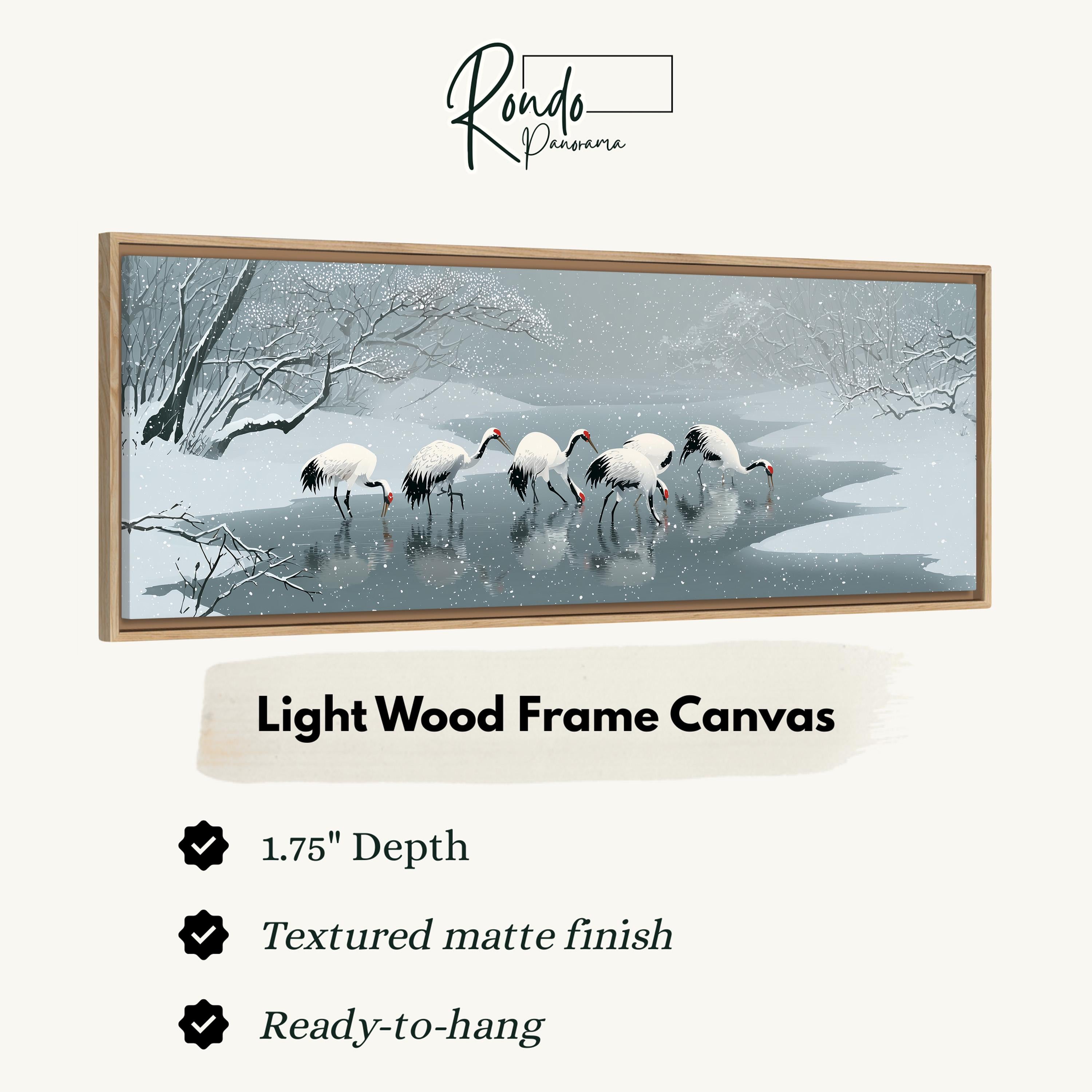 Light wood frame canvas