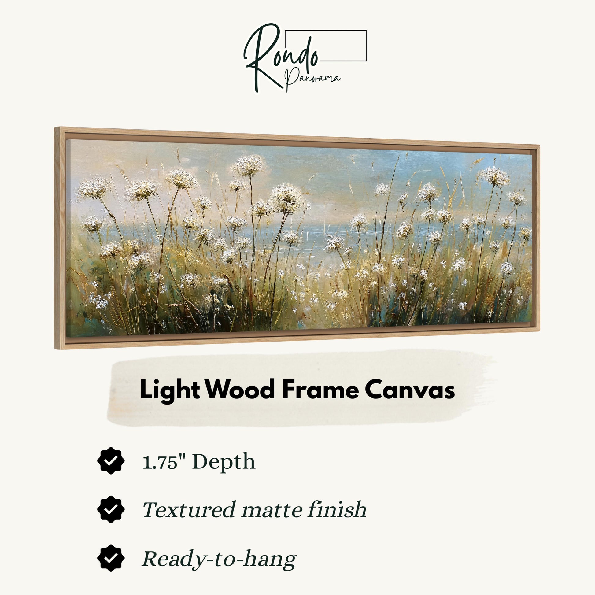 Light wood frame canvas