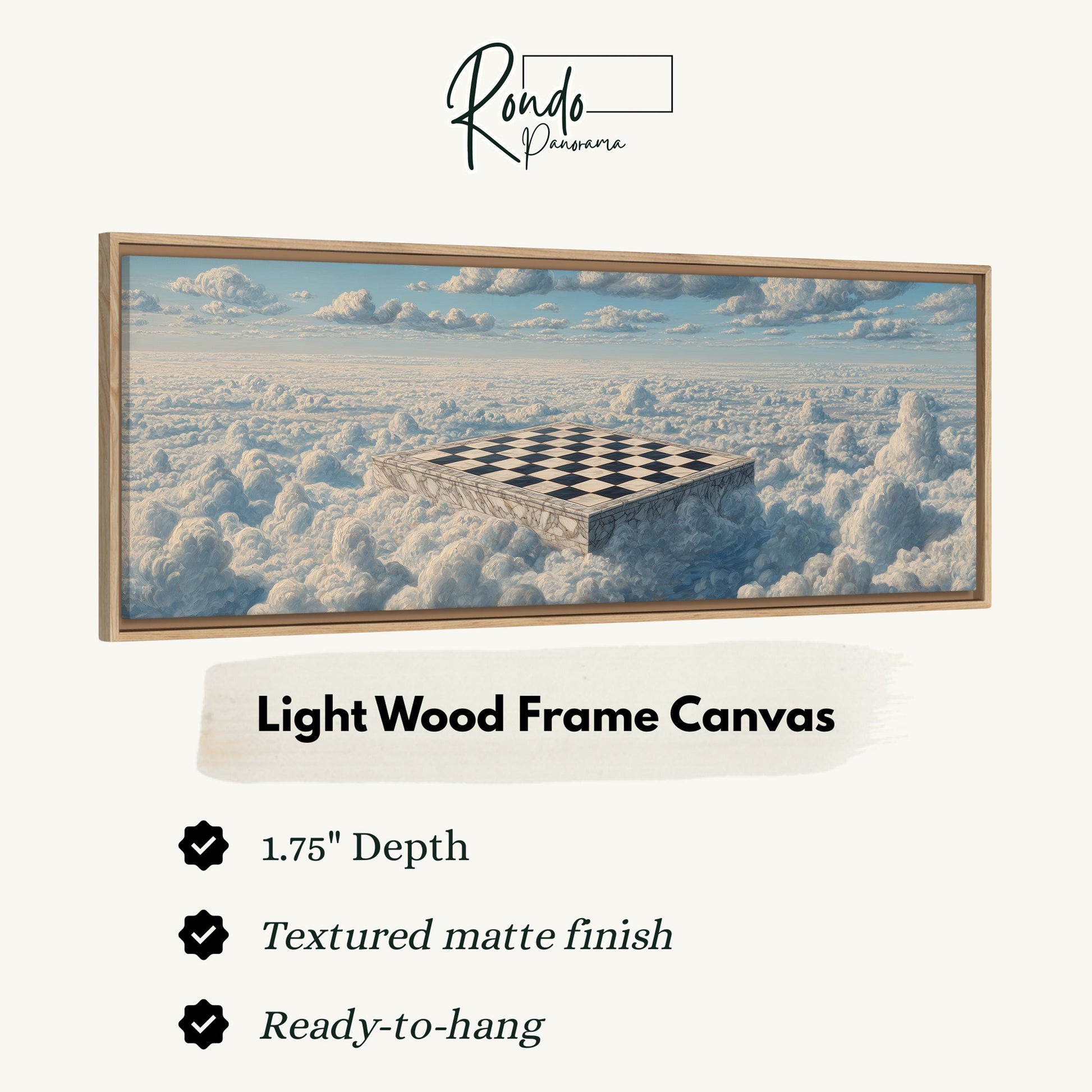 Light wood frame canvas