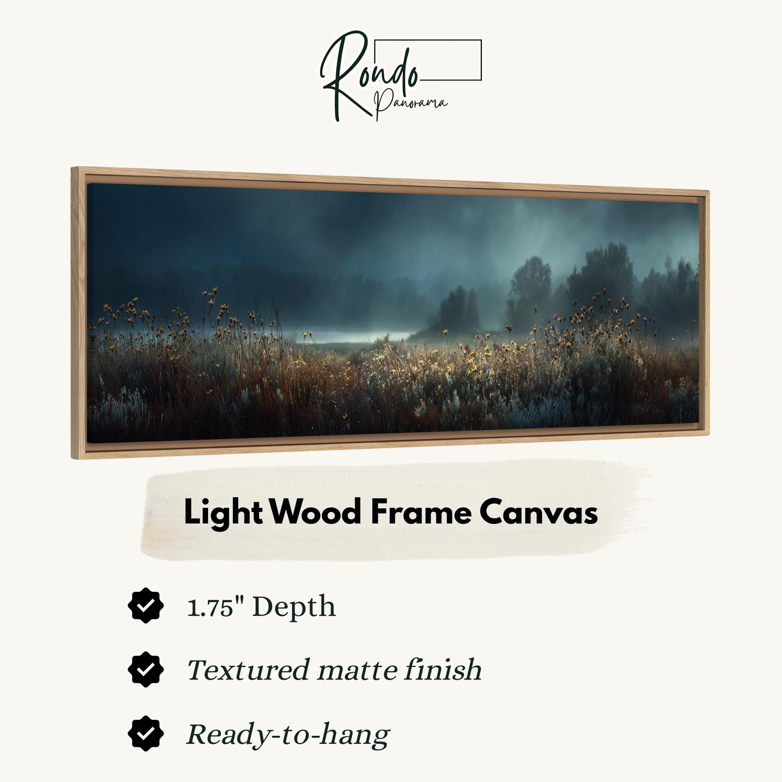 Light wood frame canvas