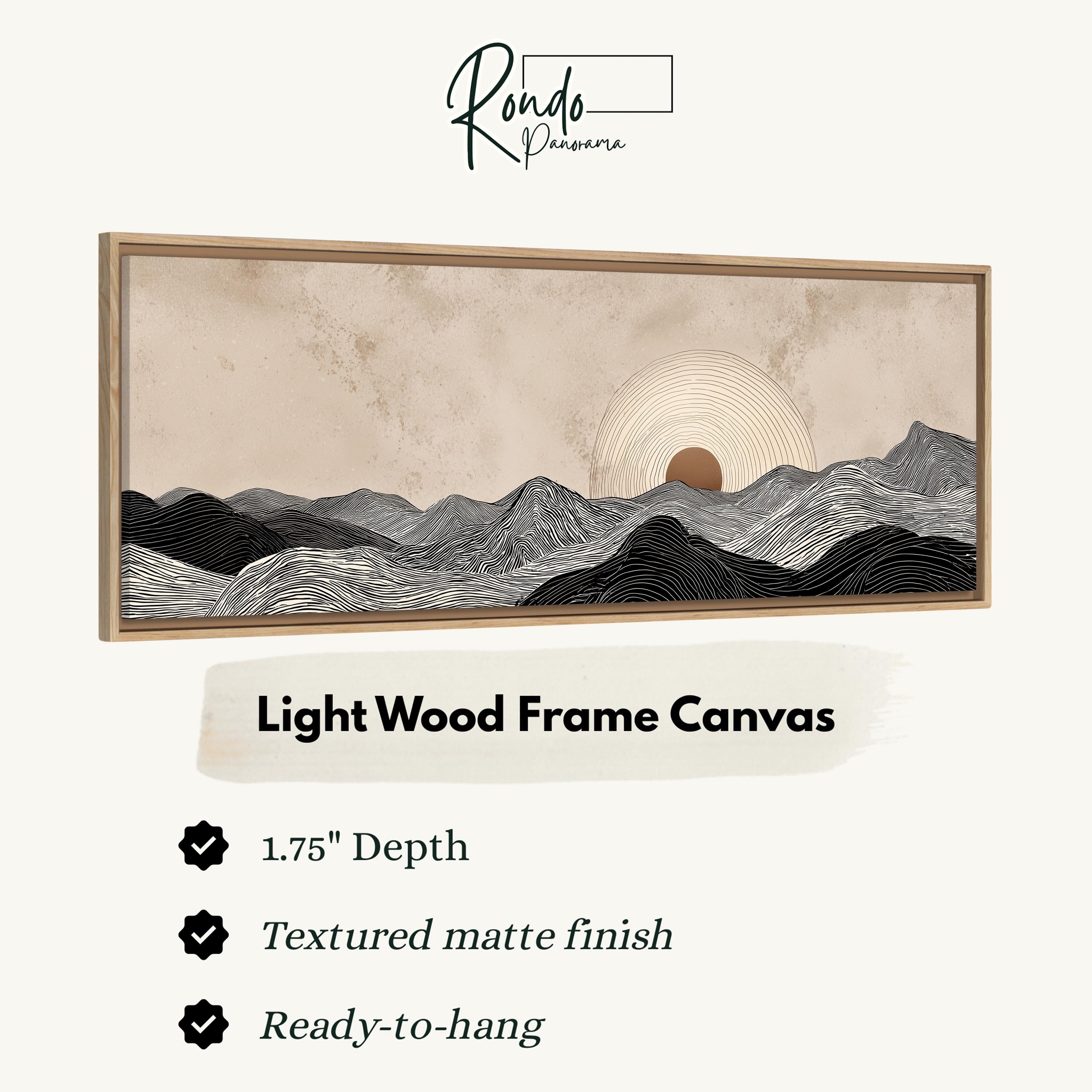 Light wood frame canvas