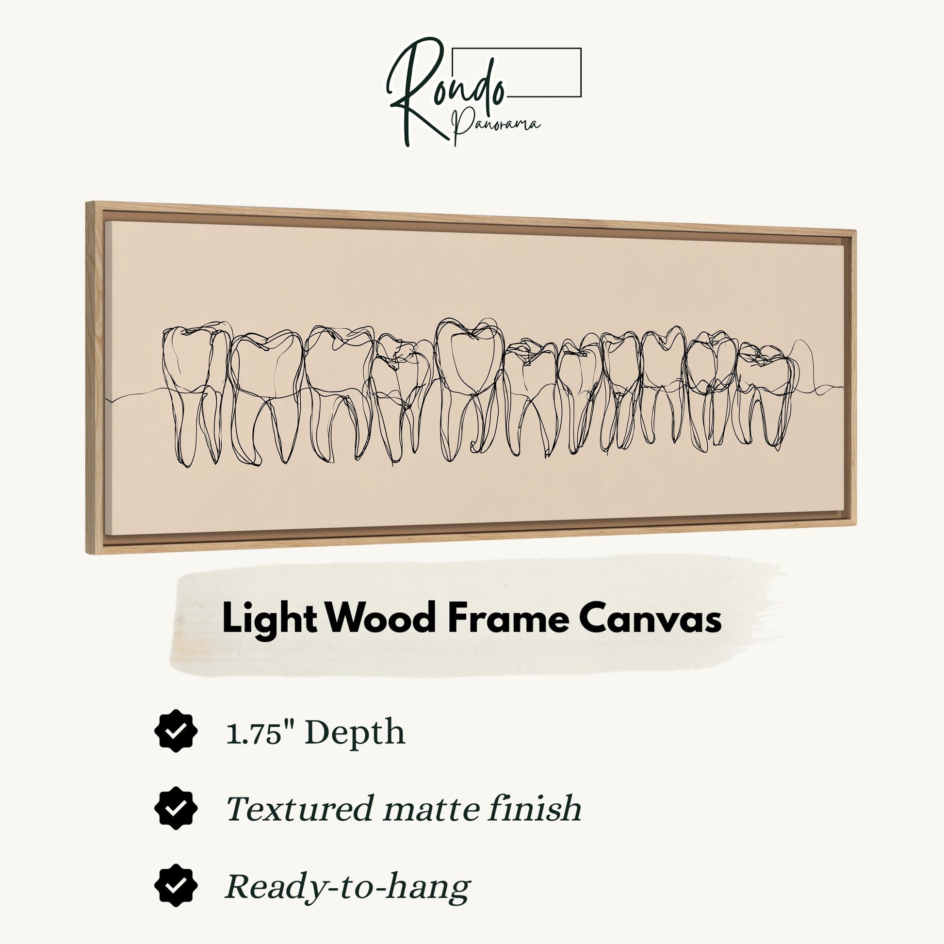 Light wood frame canvas