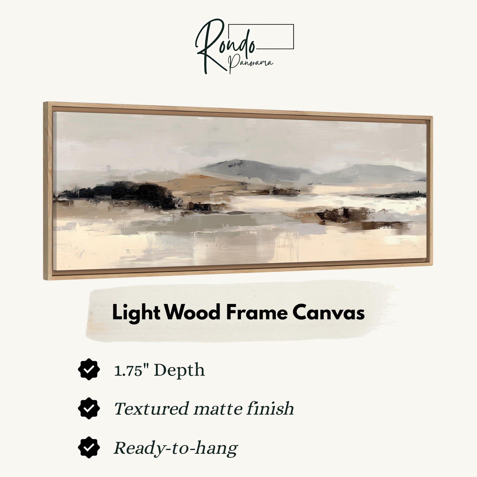 Light wood frame canvas