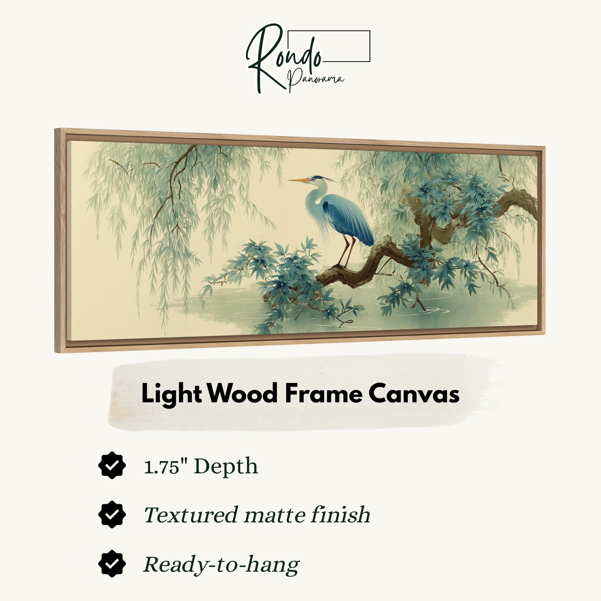 Light wood frame canvas