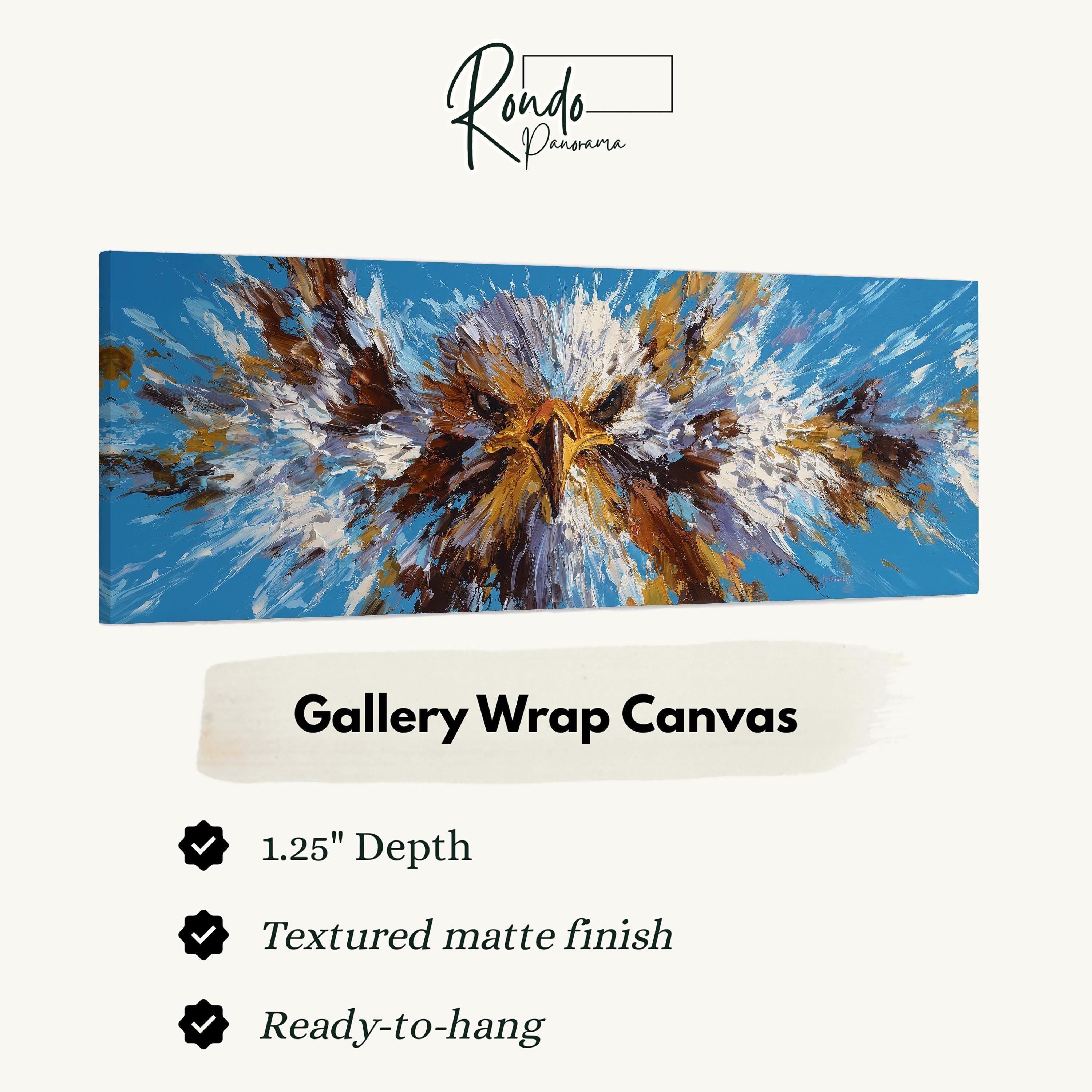 Majestic Eagle - Wide Panoramic Canvas Art