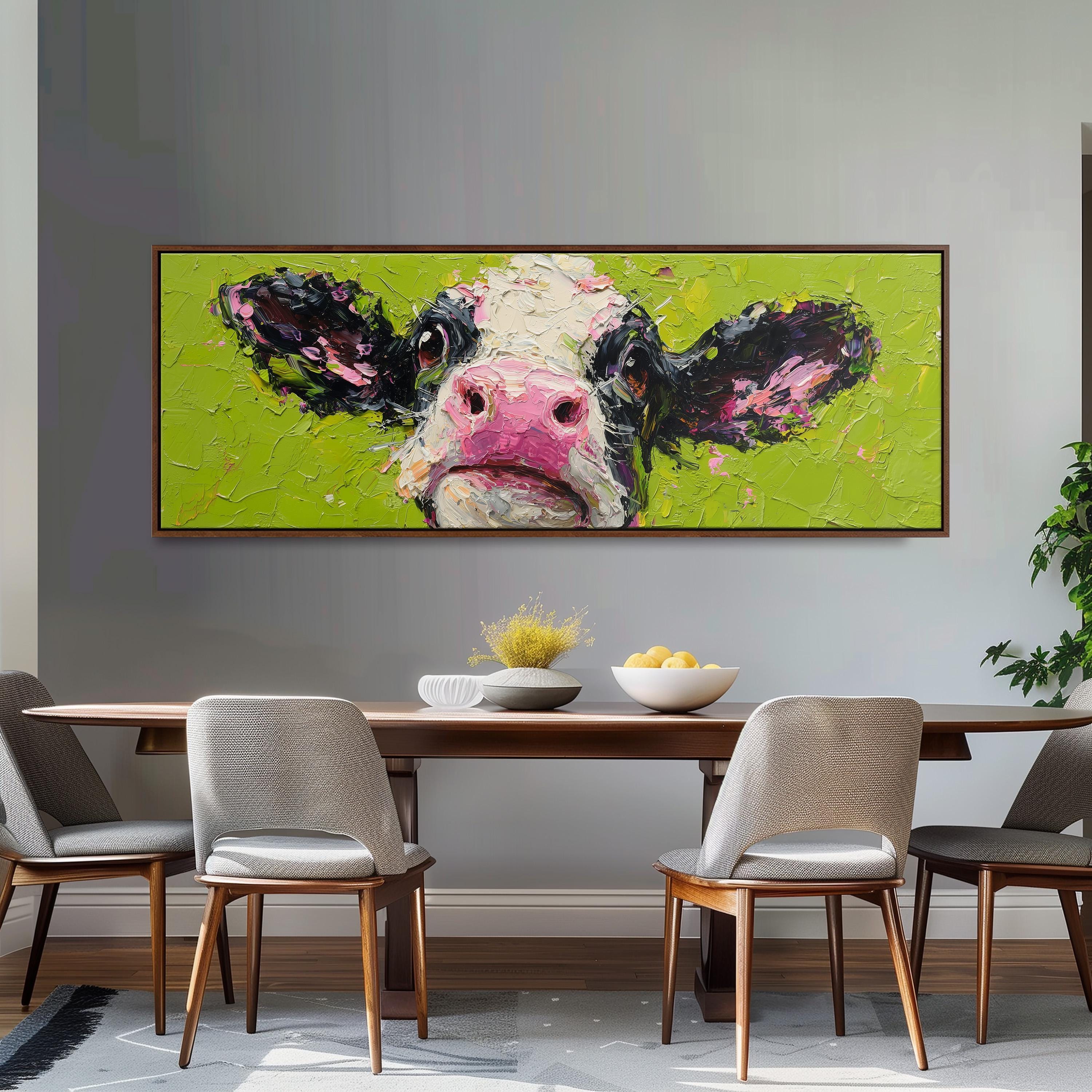Colorful Cow - Abstract Farm Animal Art