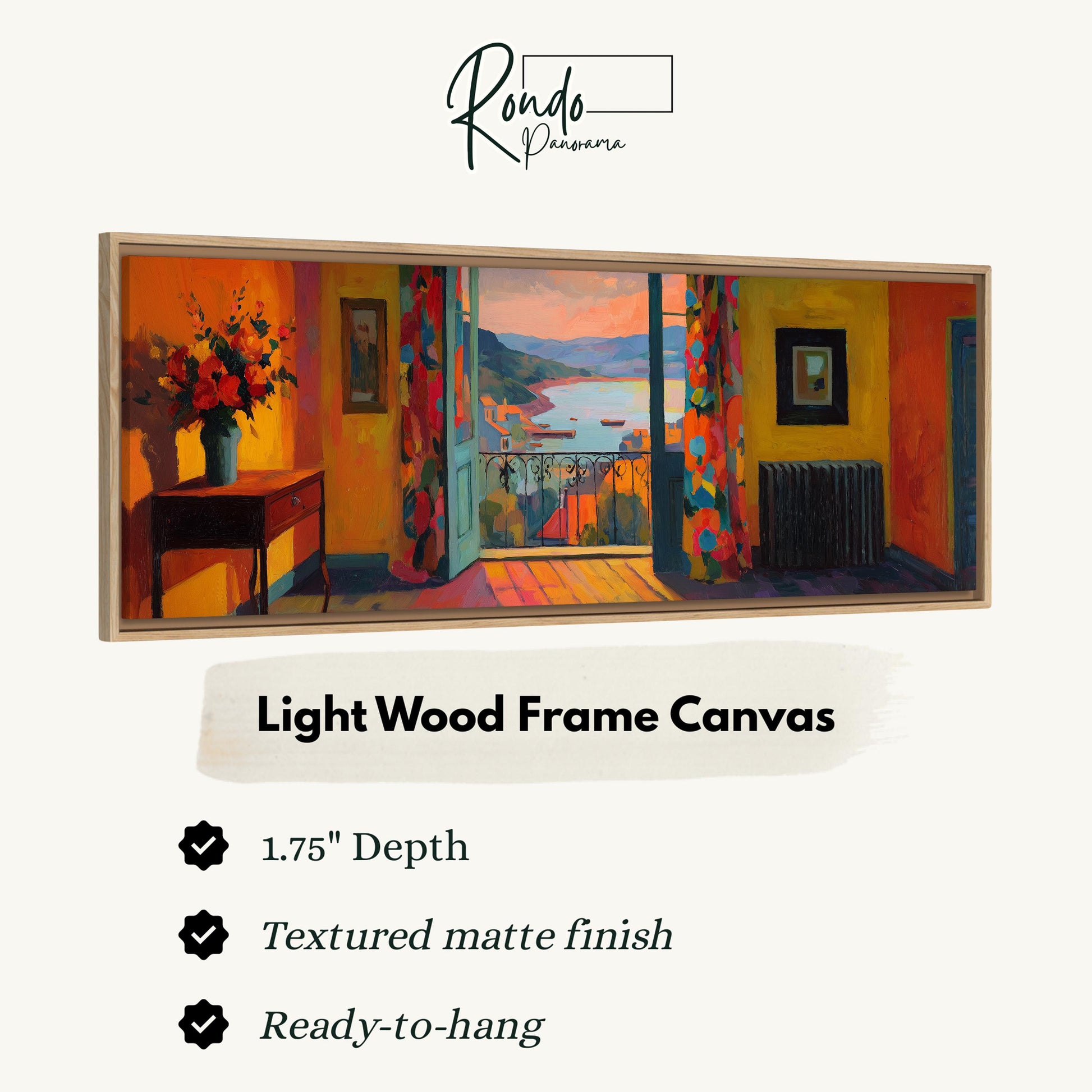 Light wood frame canvas