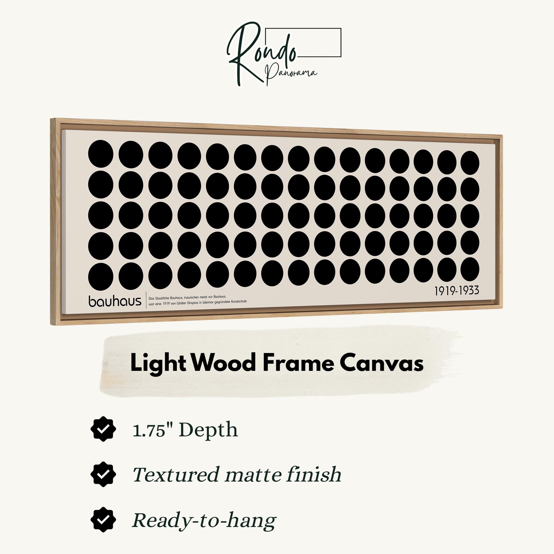 Light wood frame canvas