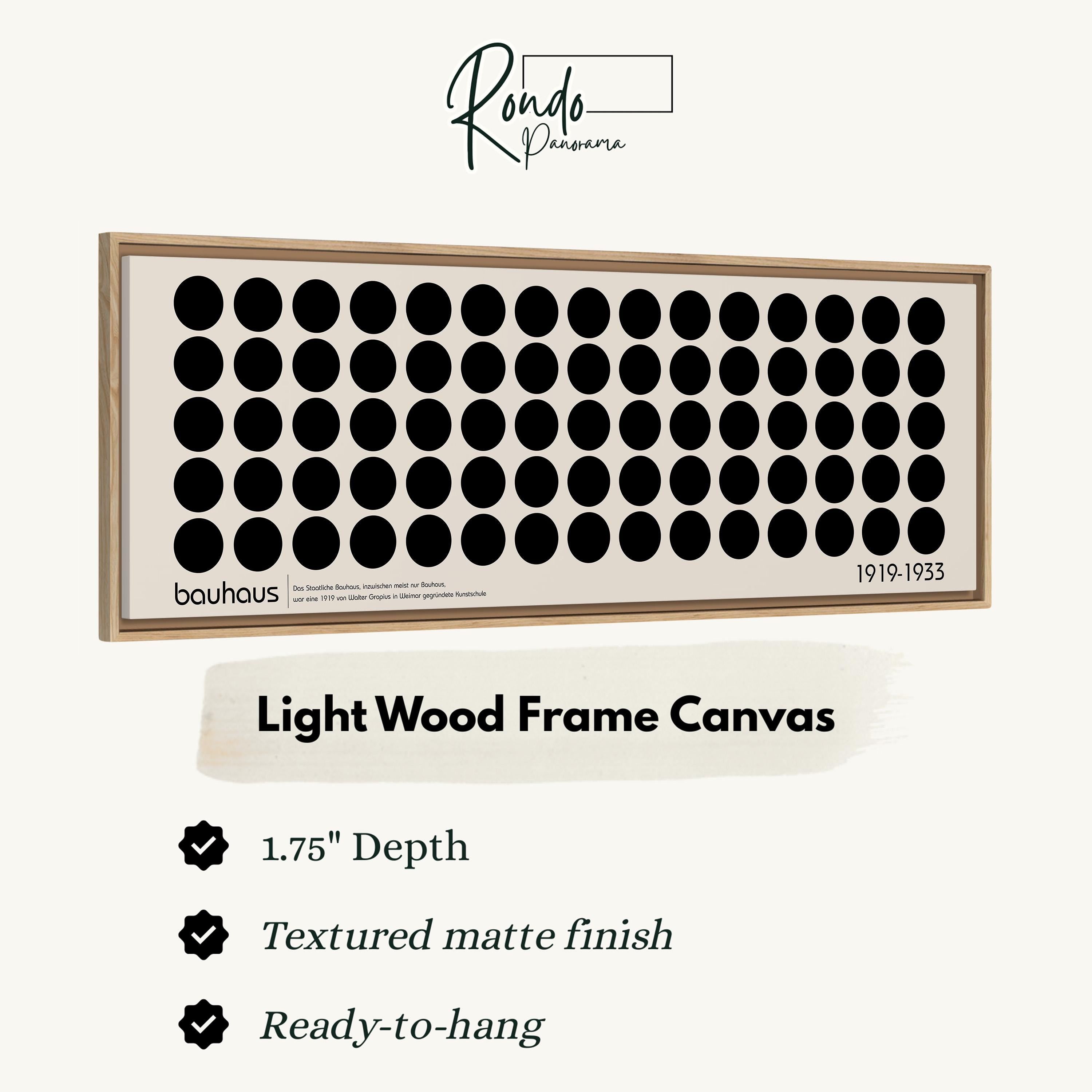 Light wood frame canvas