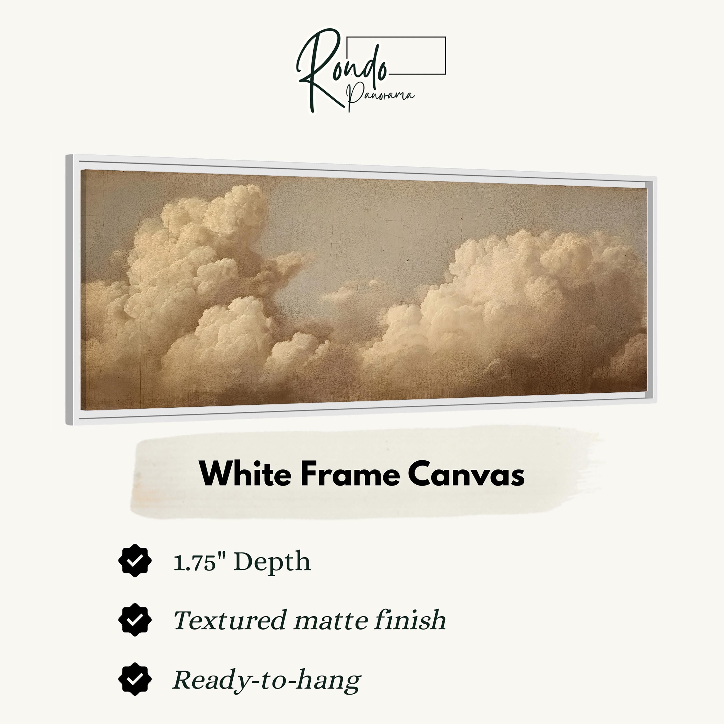 The image is a white frame canvas depicting a cloudy sky.