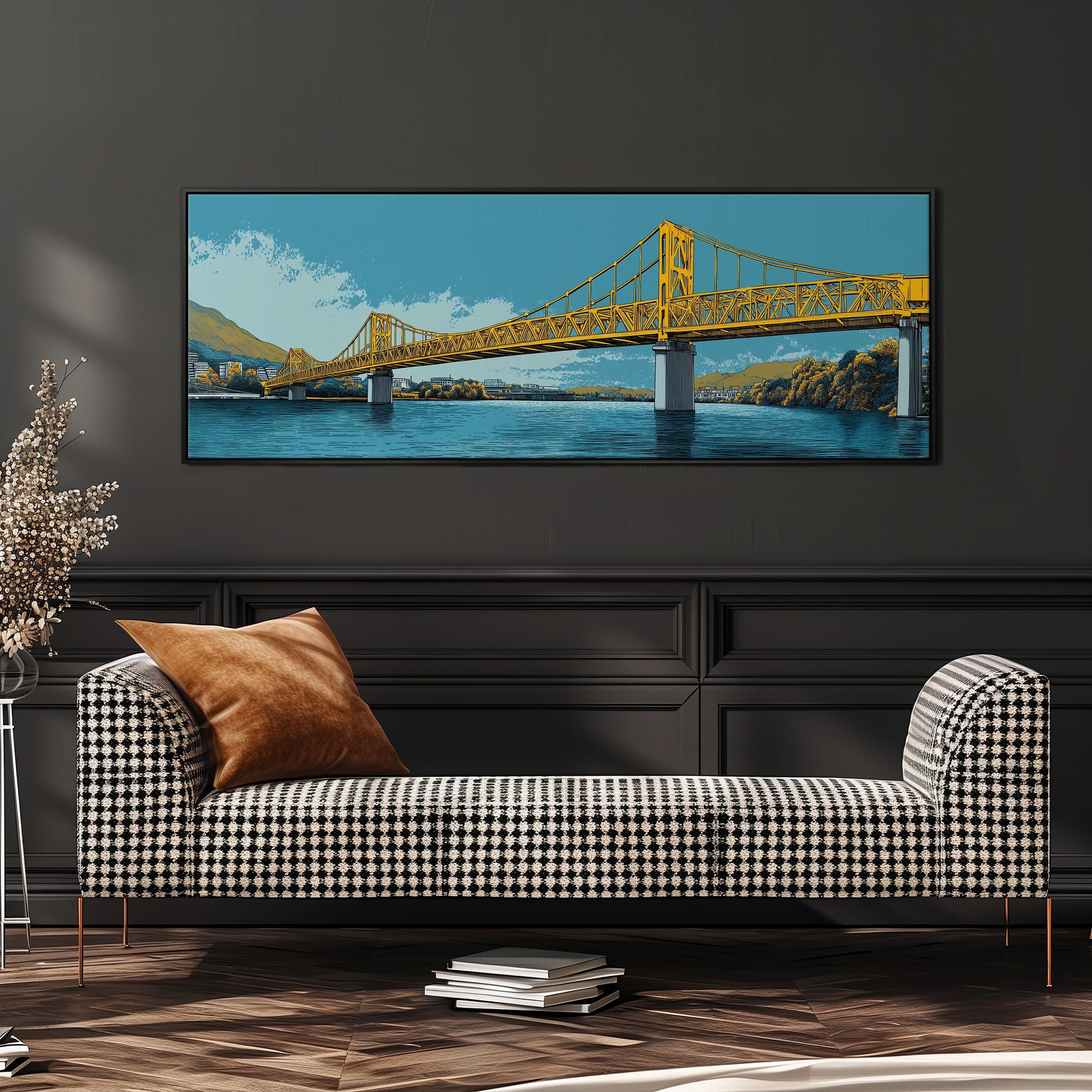 Three Sisters Bridge - Wide Panoramic Canvas