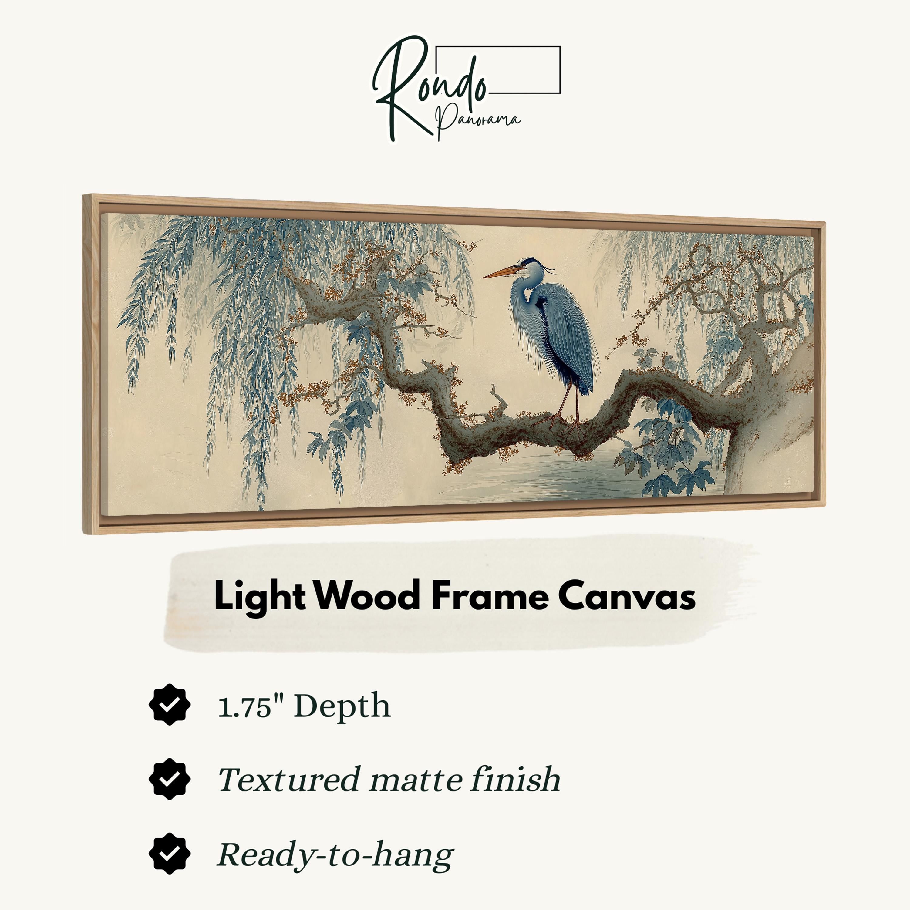 Light wood frame canvas