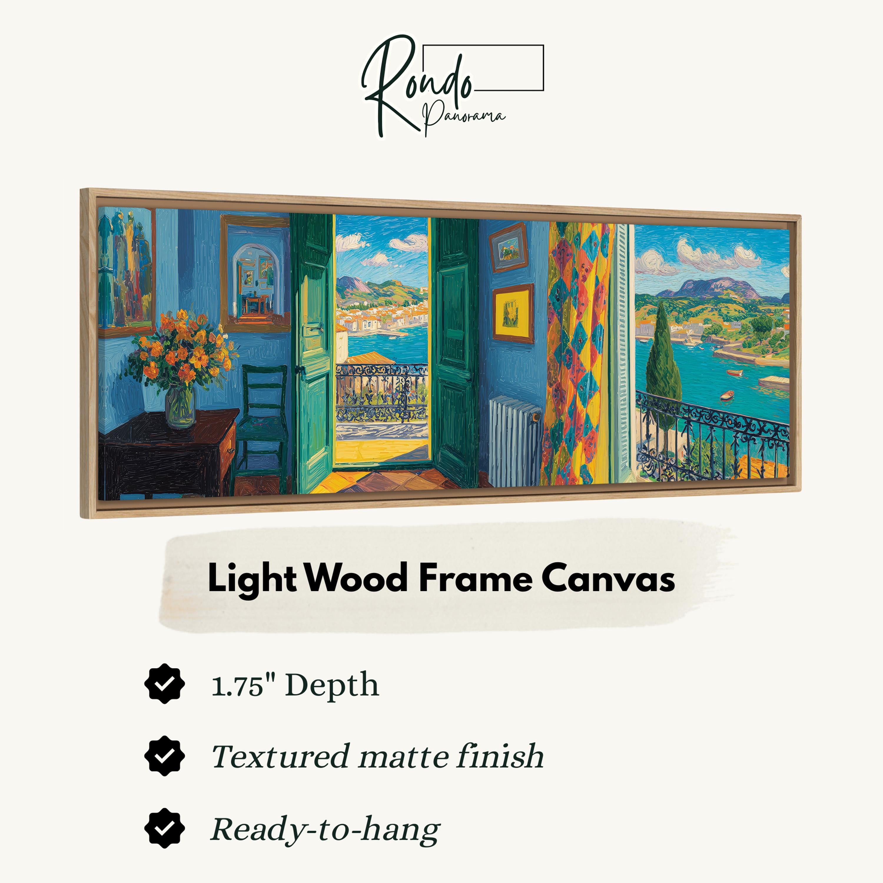 Light wood frame canvas