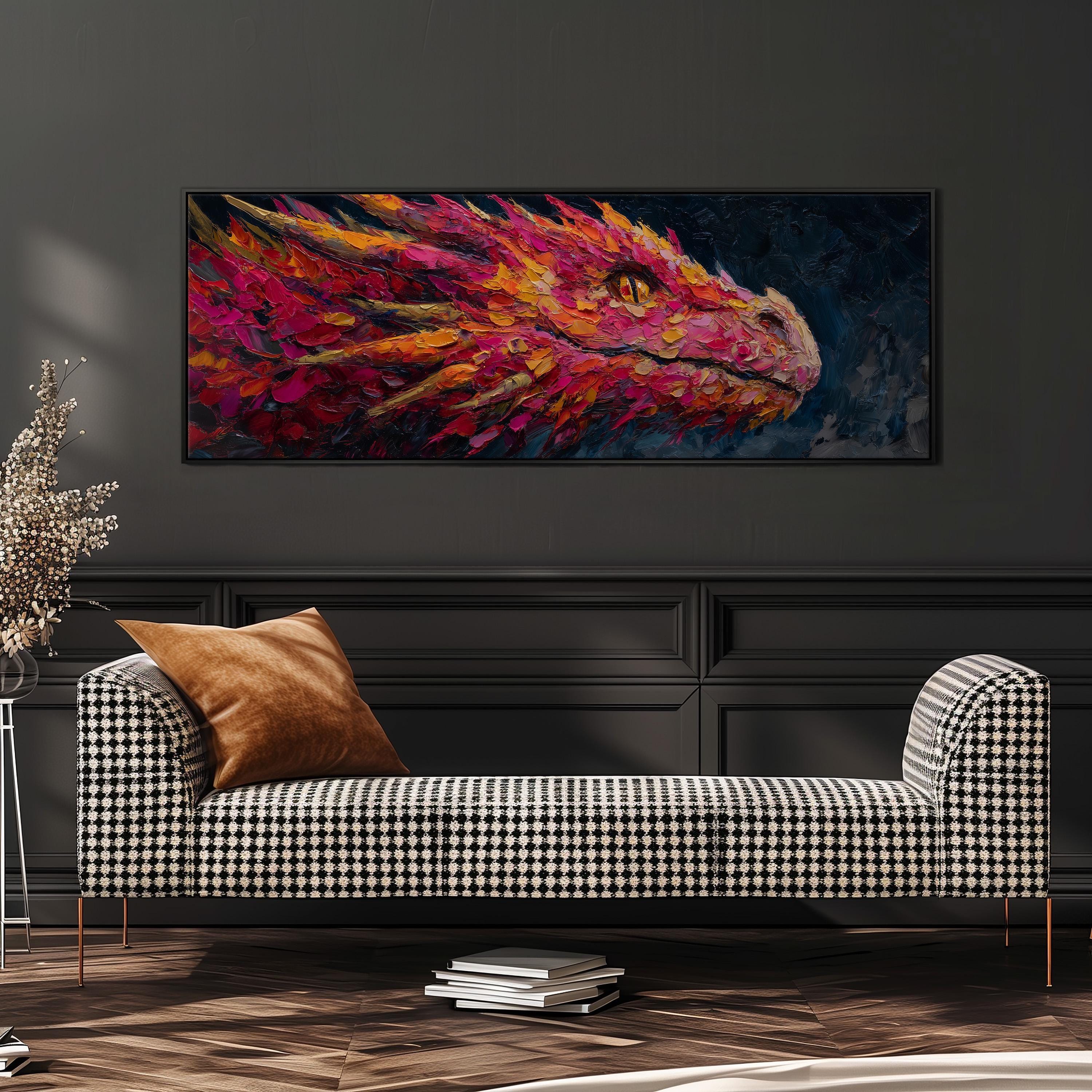 Abstract Dragon - Wide Panoramic Canvas
