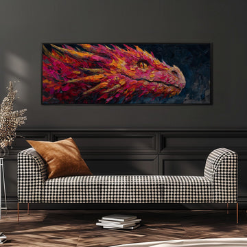 Abstract Dragon - Wide Panoramic Canvas