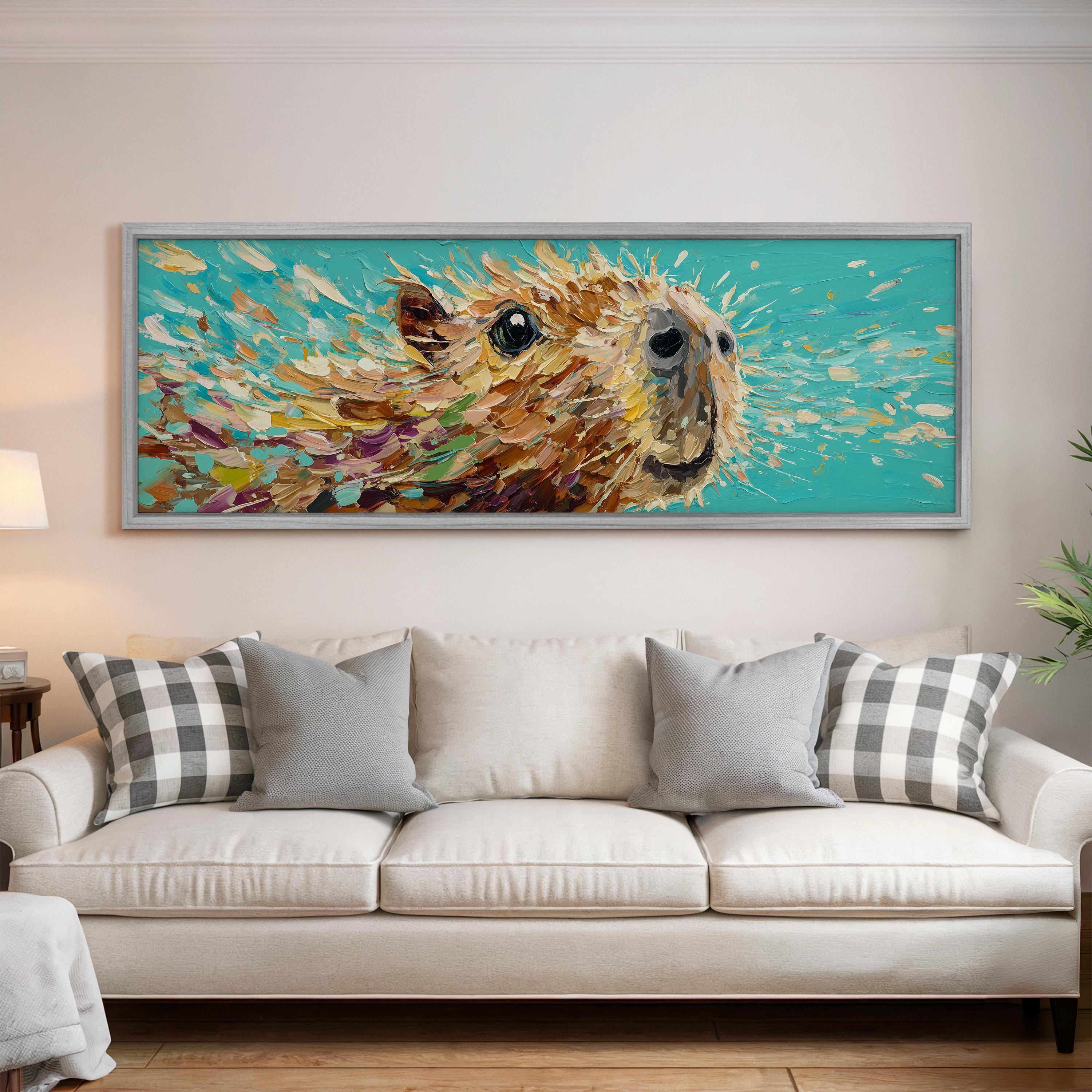 Abstract Capybara - Wide Panoramic Wall Art