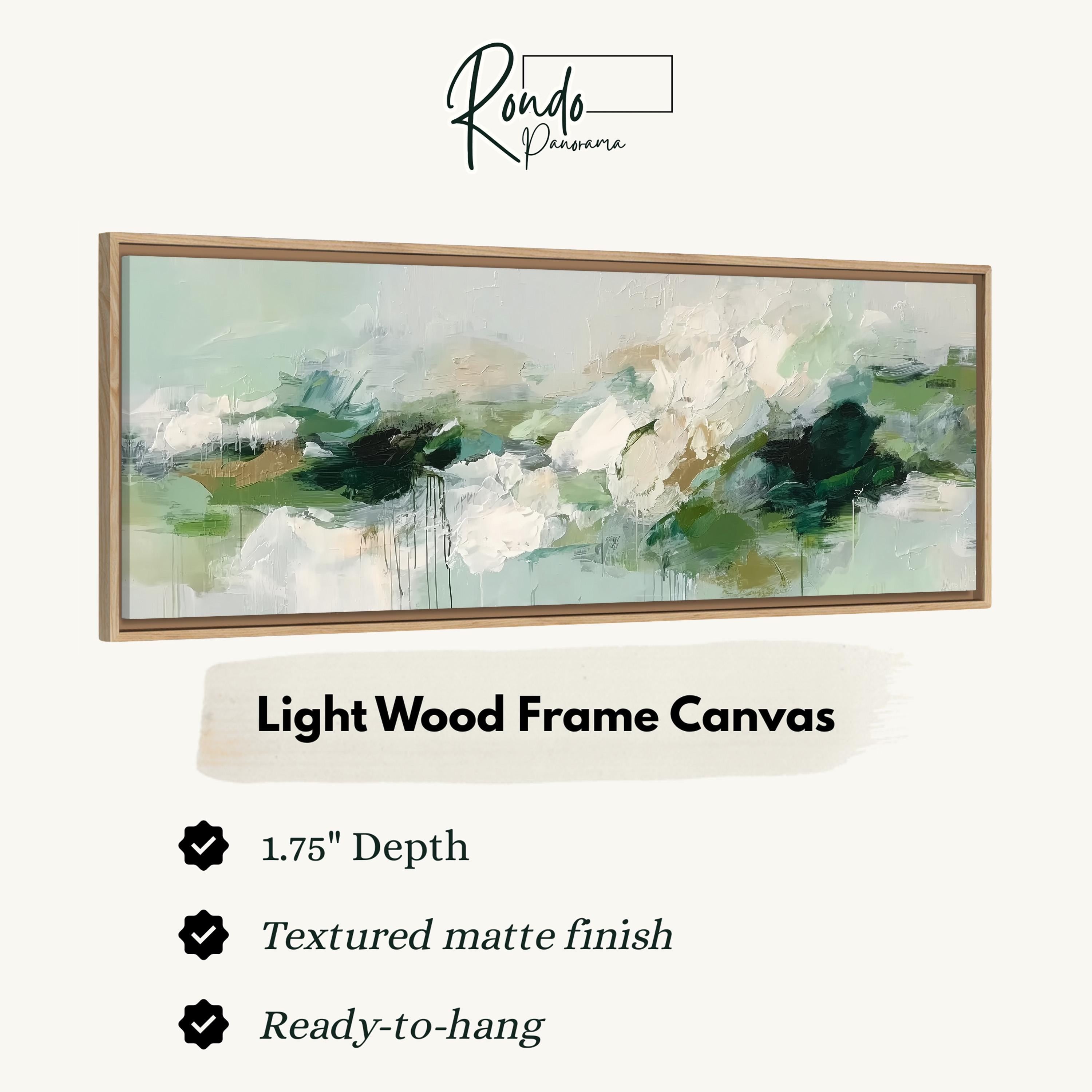 Light wood frame canvas