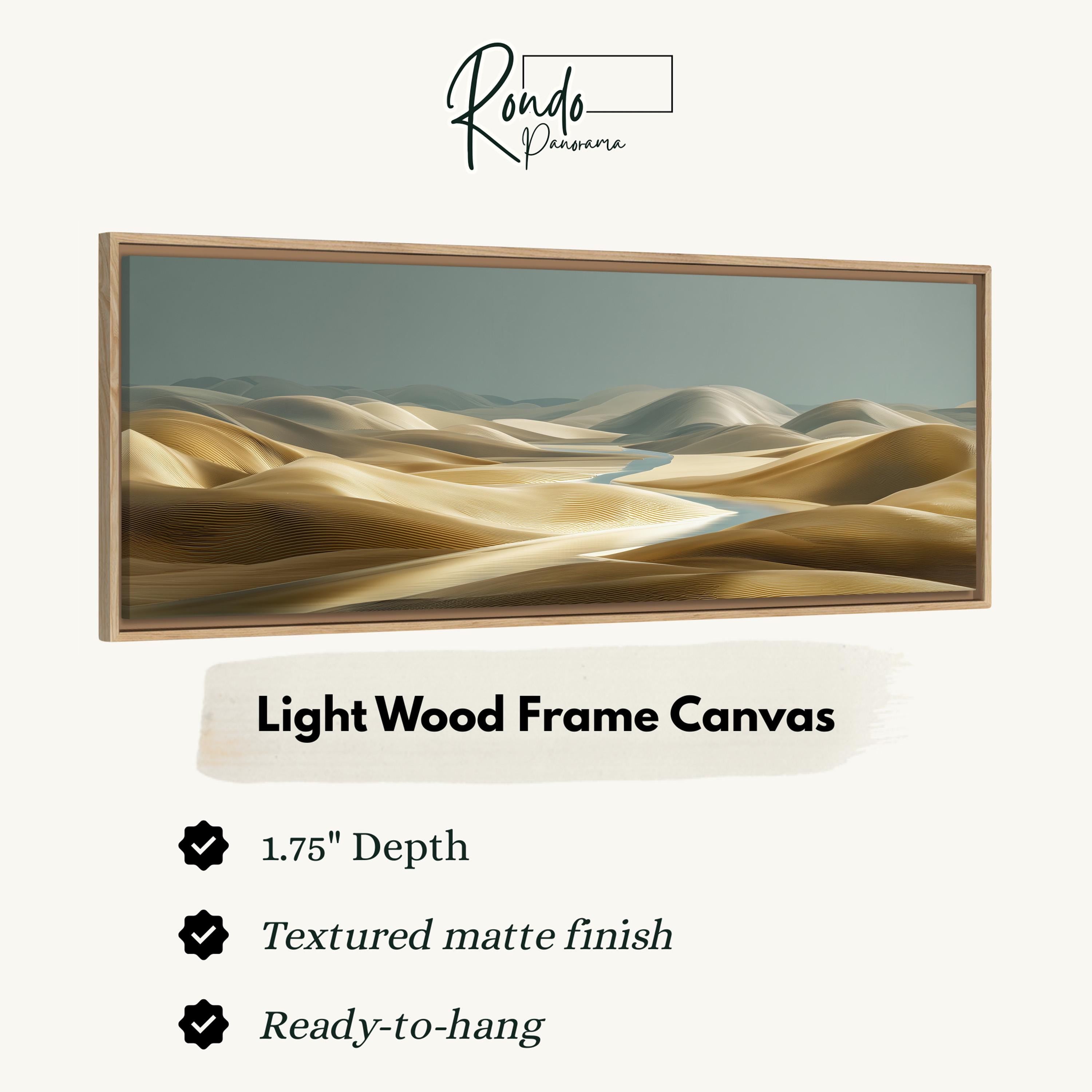 Light wood frame canvas