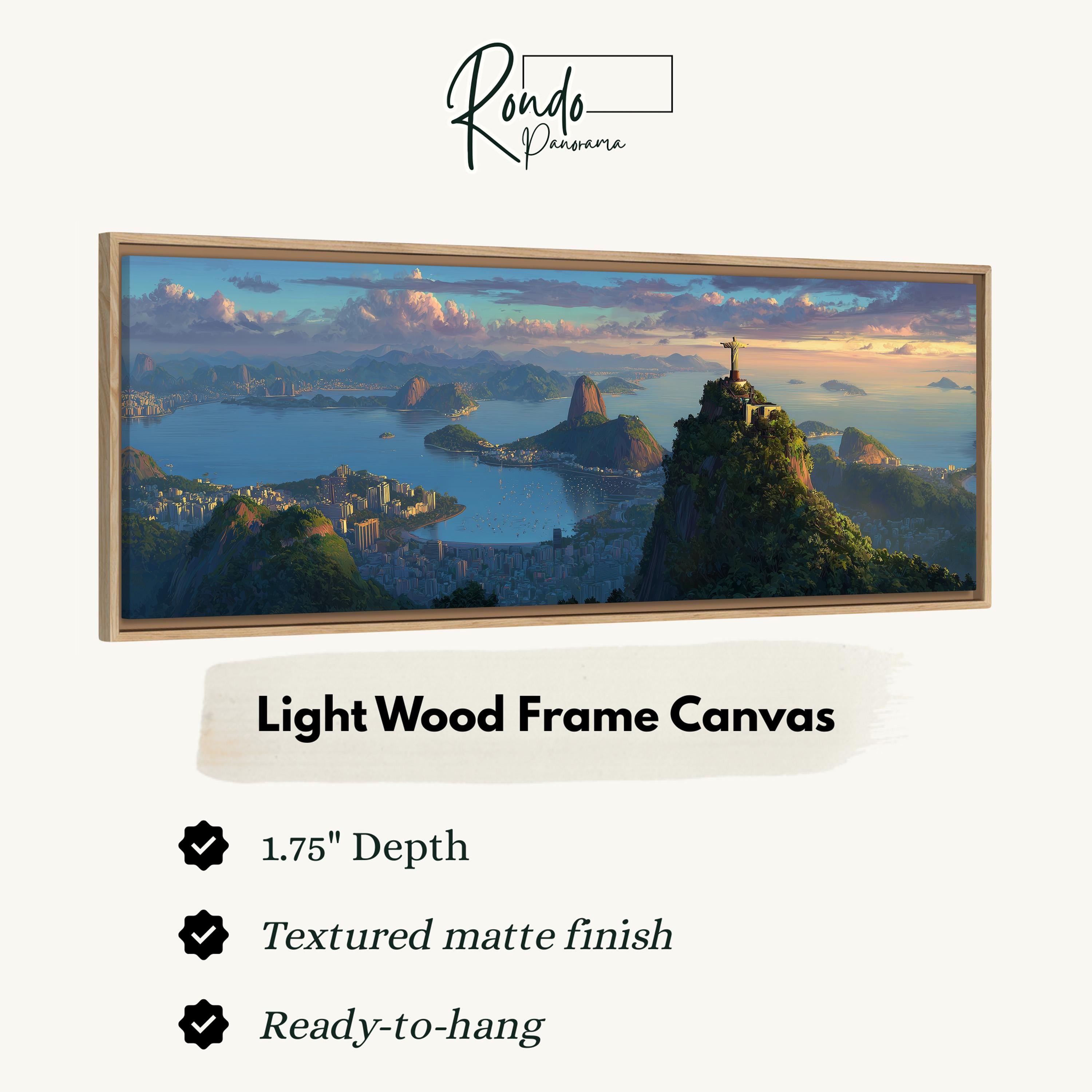 Light wood frame canvas
