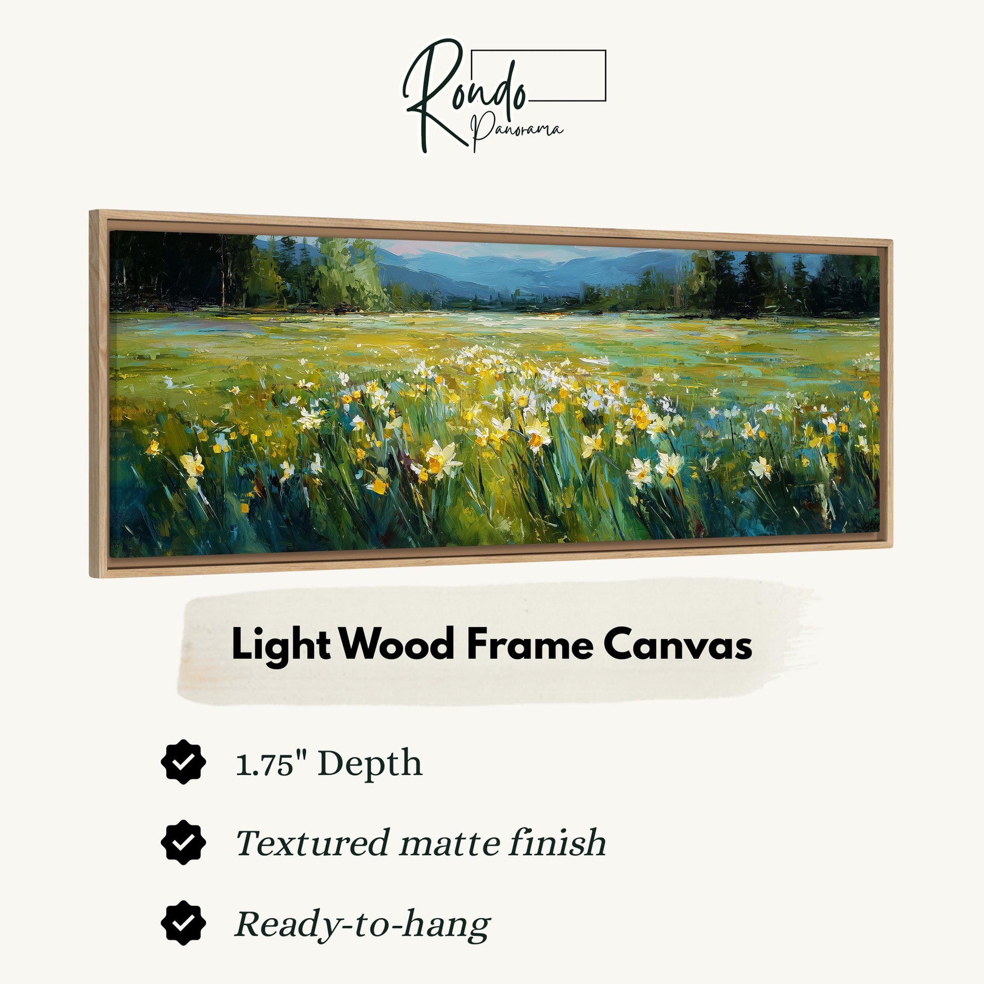 Light wood frame canvas