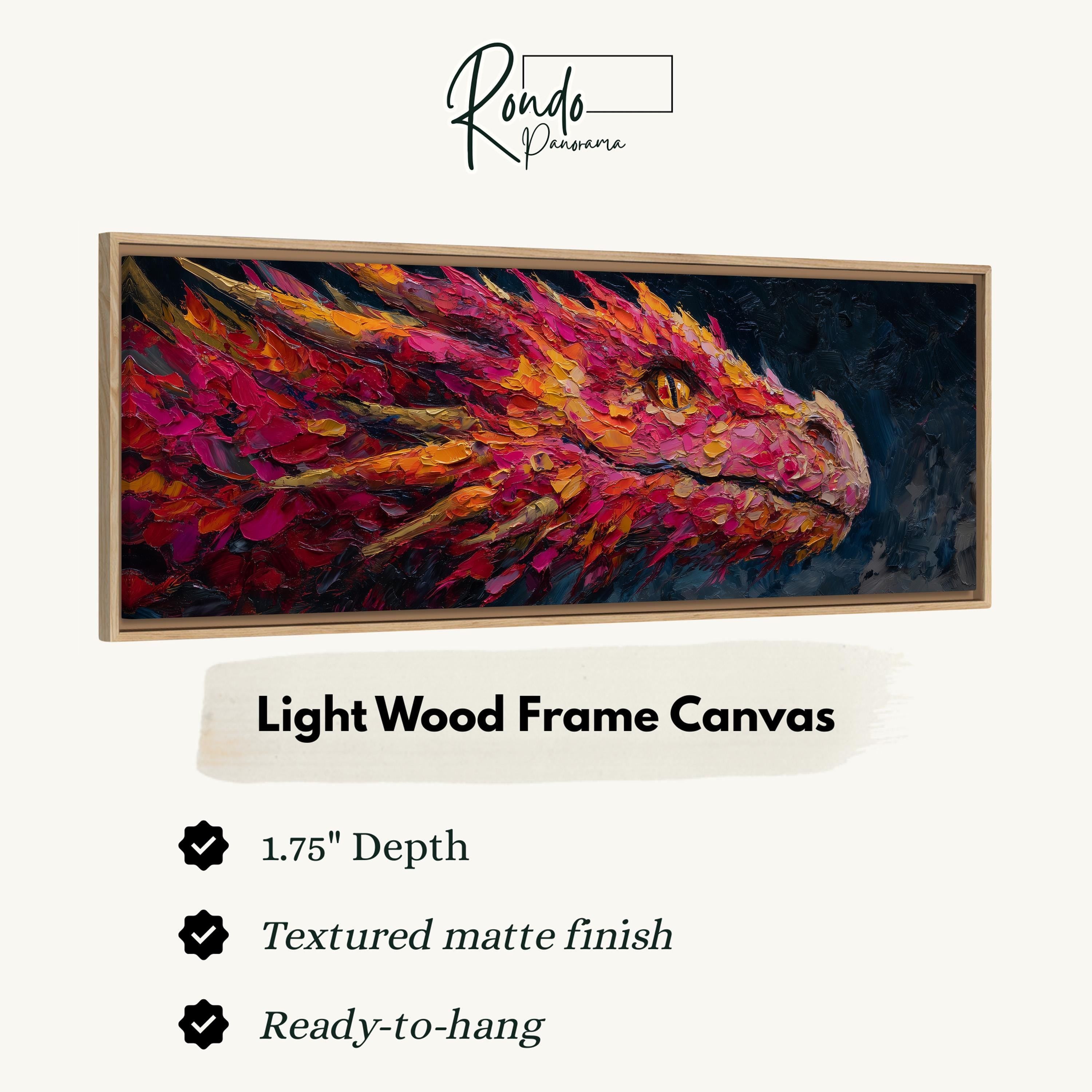 Abstract Dragon - Wide Panoramic Canvas