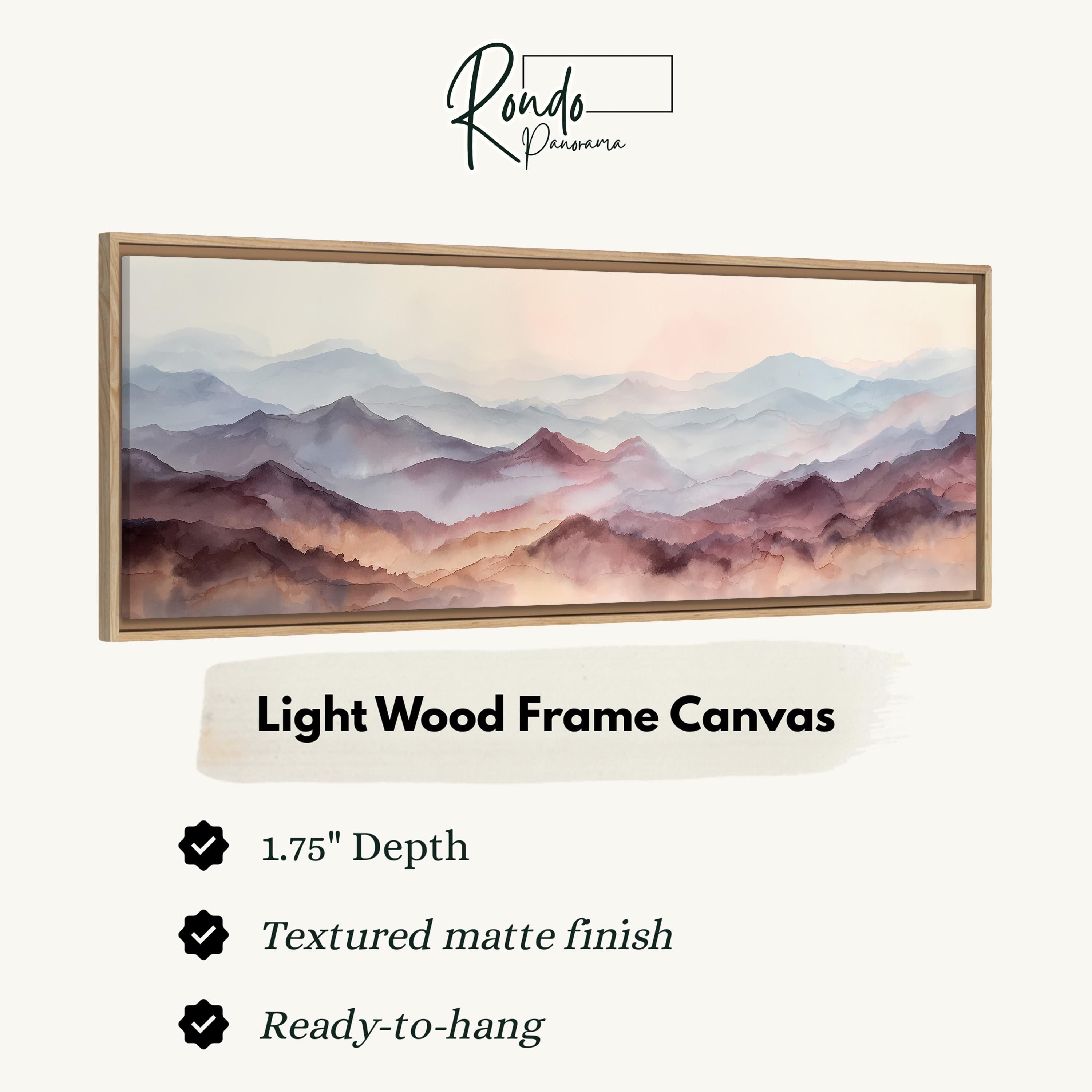Light wood frame canvas