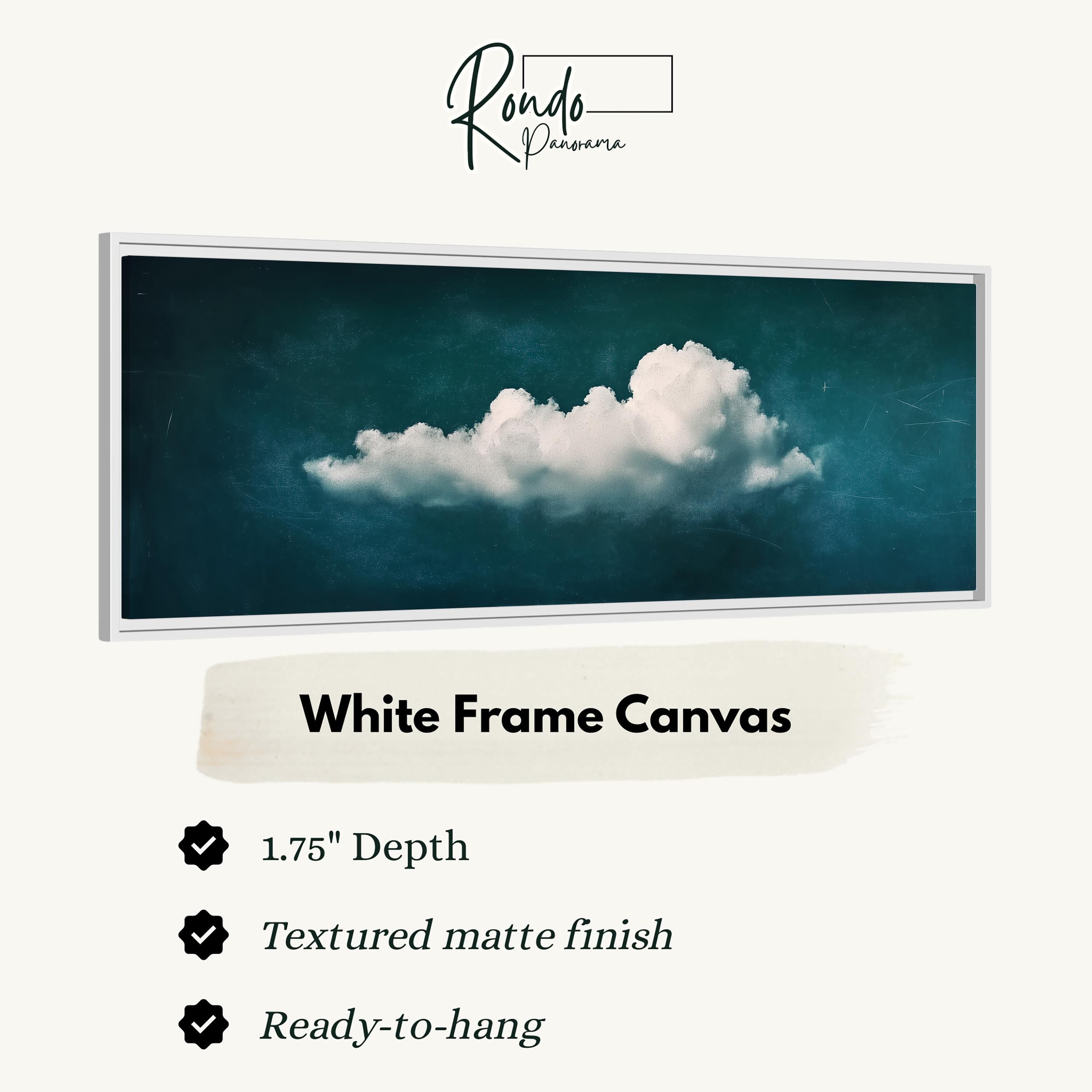 The image is a white frame canvas depicting a cloud against a blue sky.