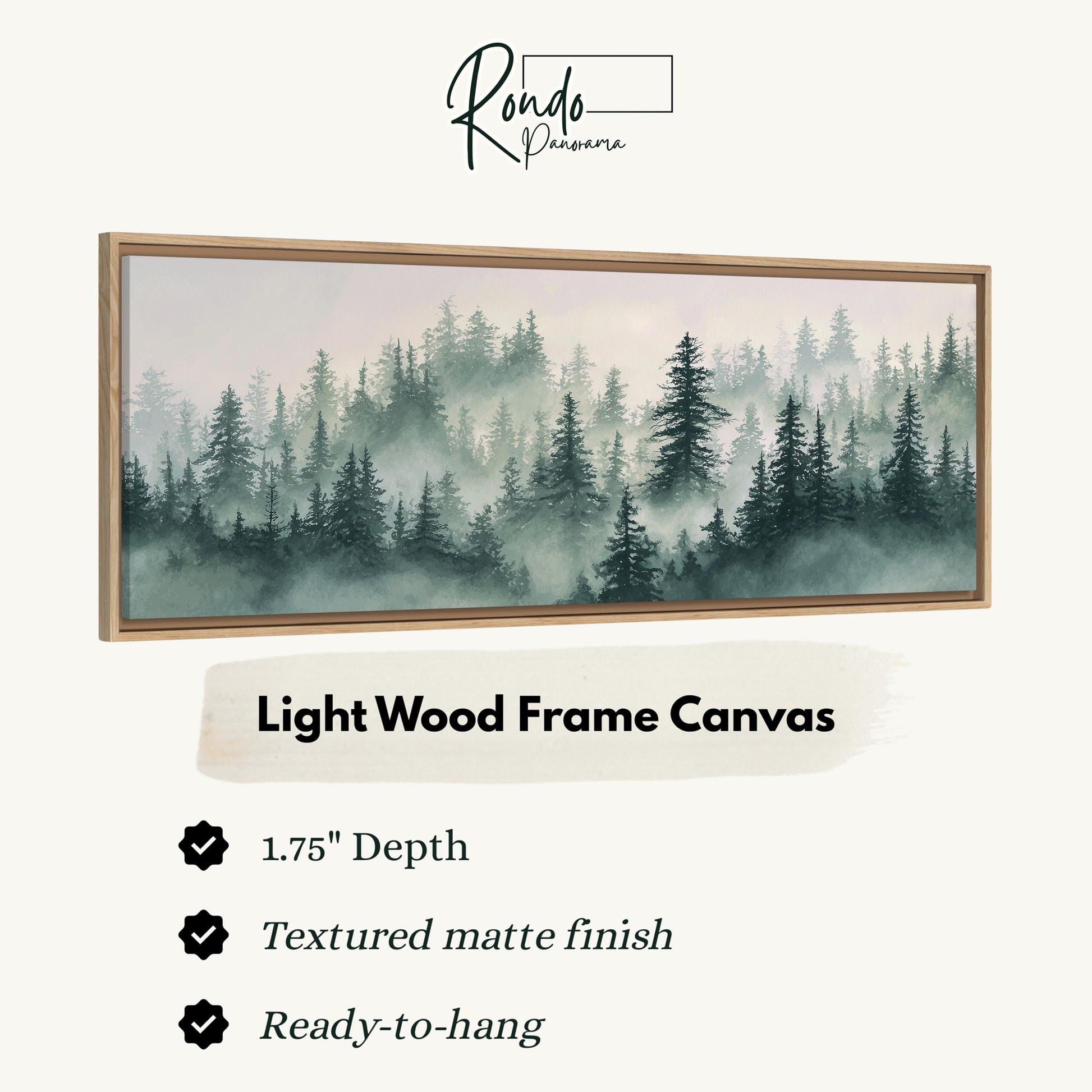 Light wood frame canvas