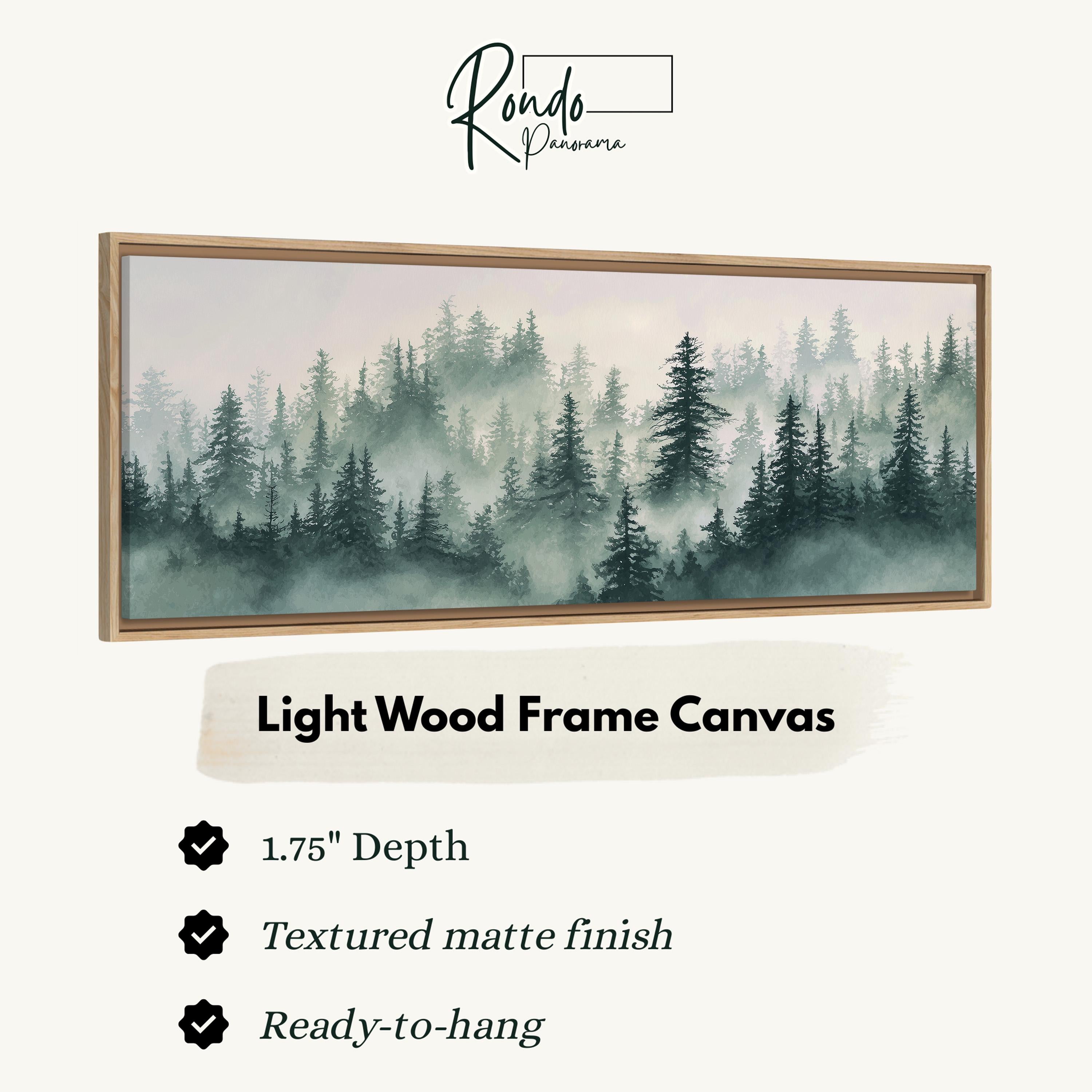 Light wood frame canvas