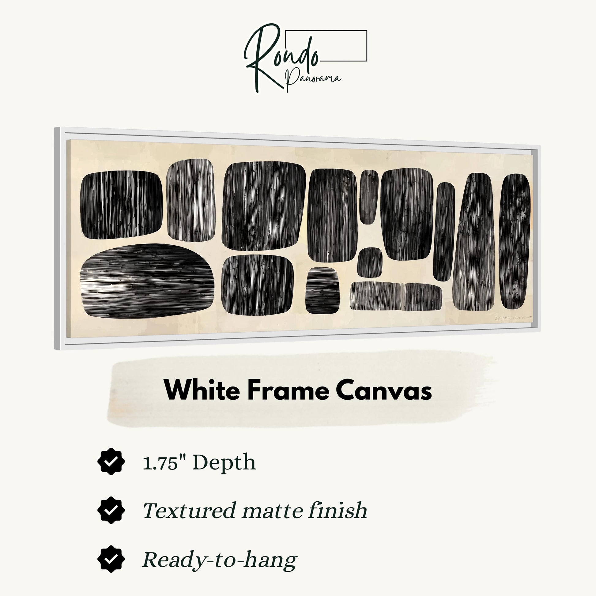 The image is a white frame canvas with a black geometric pattern.