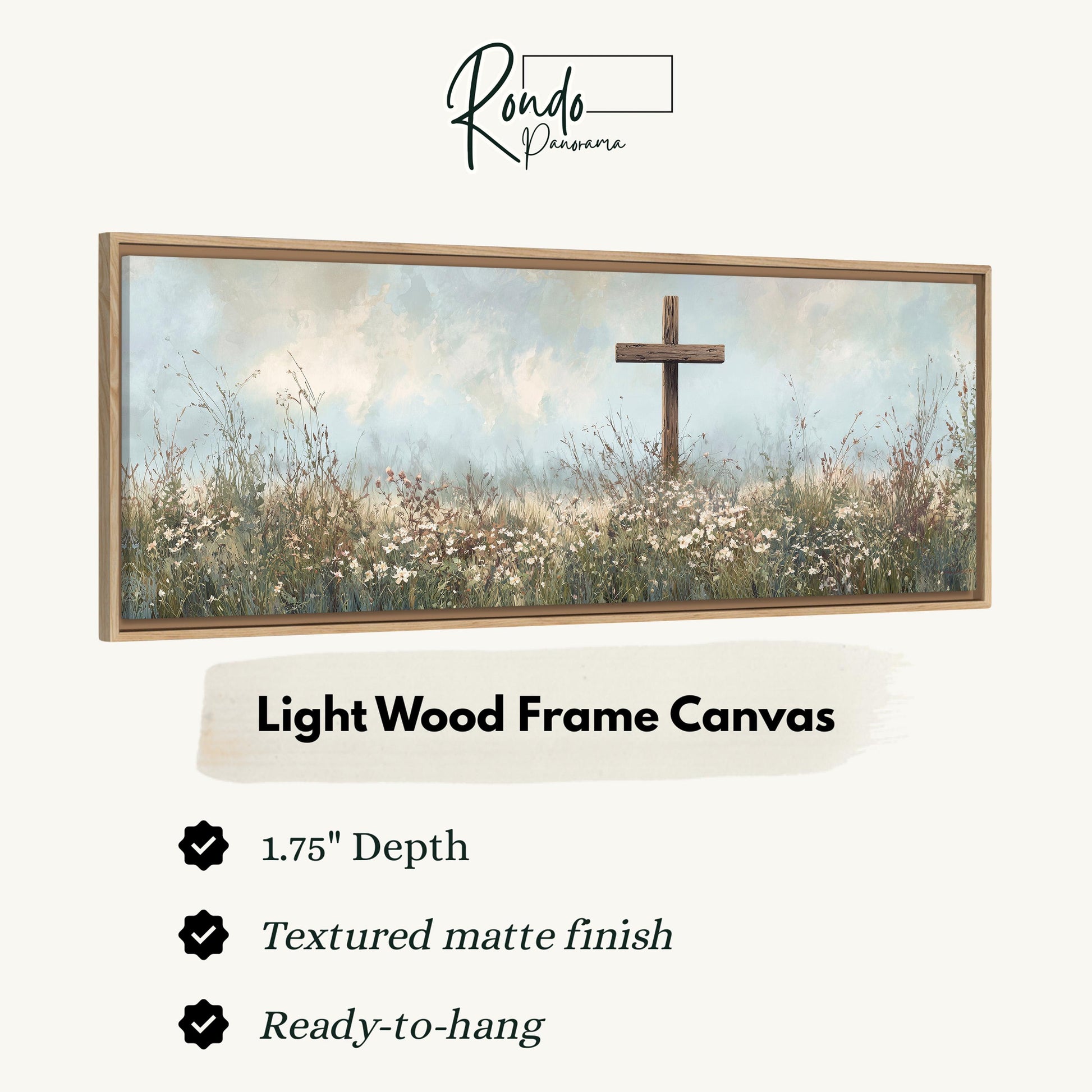 Light wood frame canvas