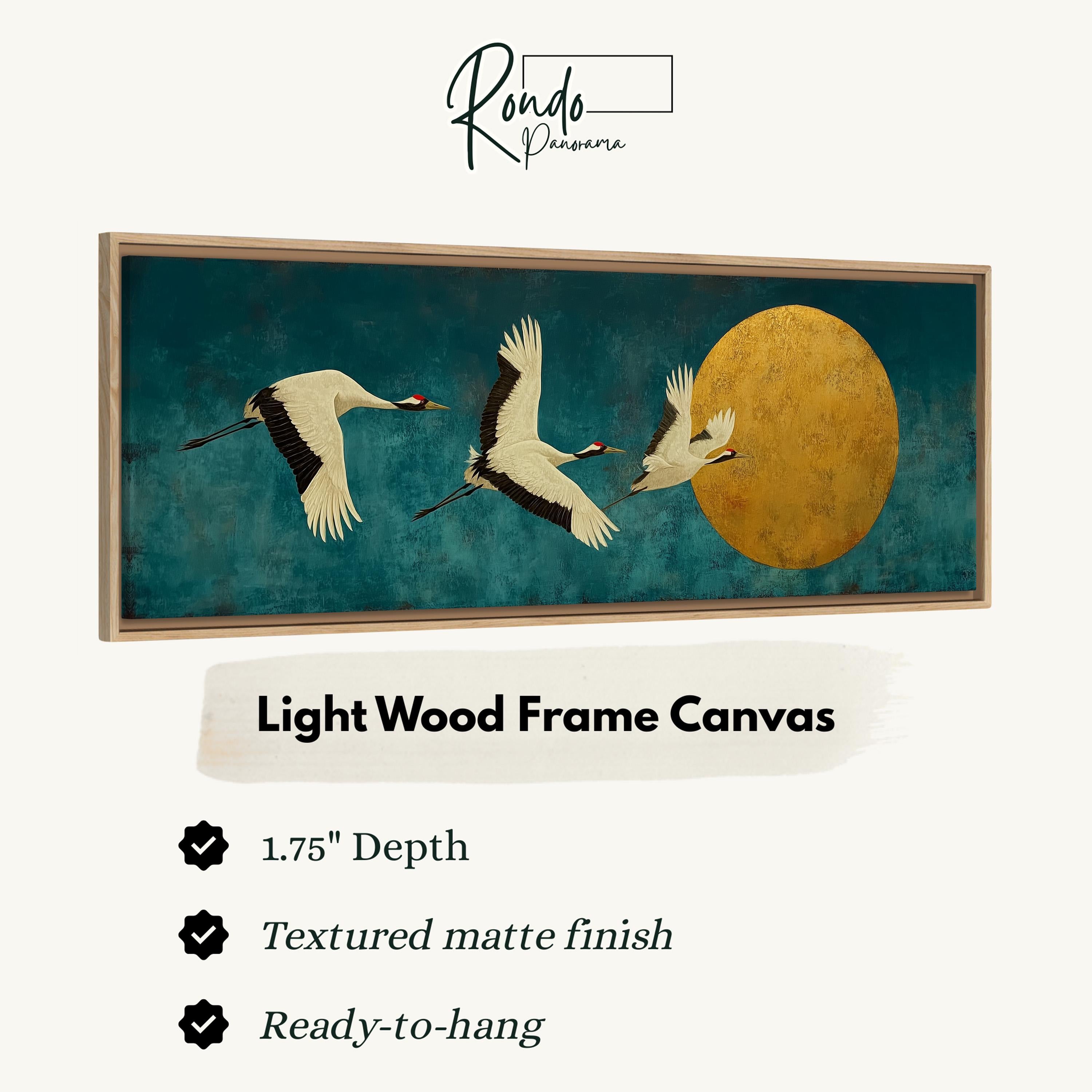 Light wood frame canvas