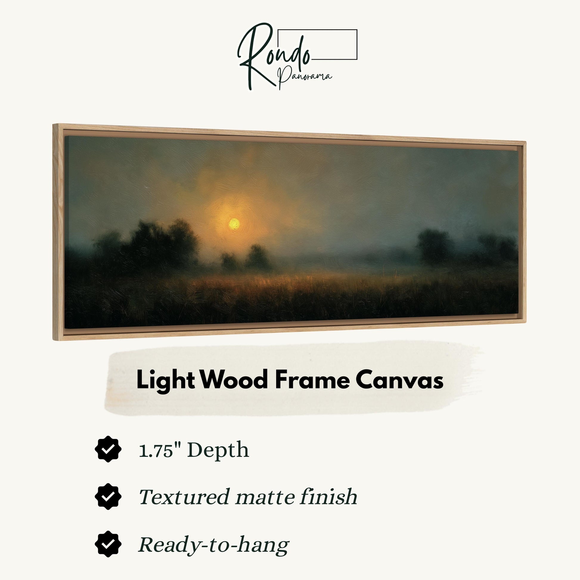Light wood frame canvas