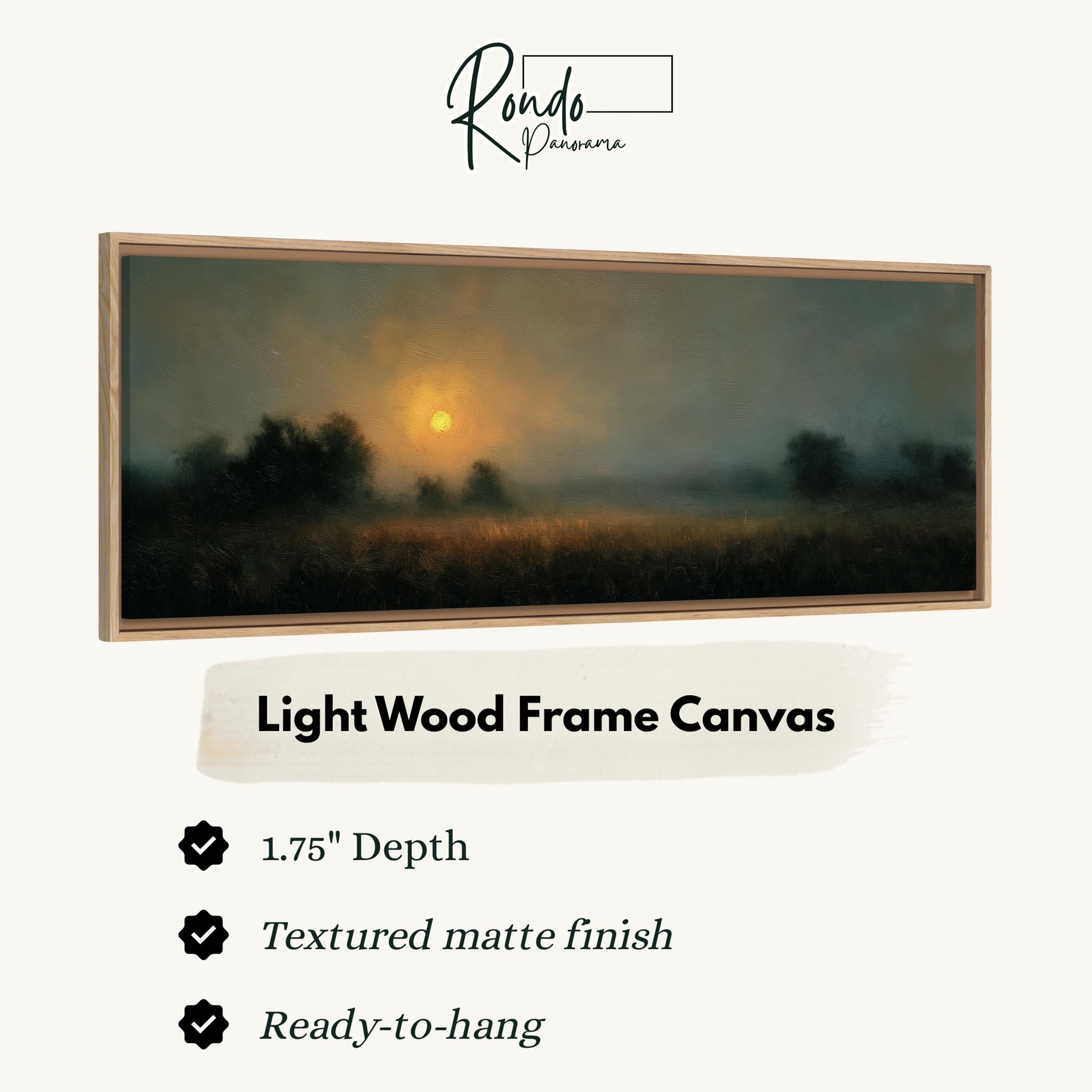 Light wood frame canvas