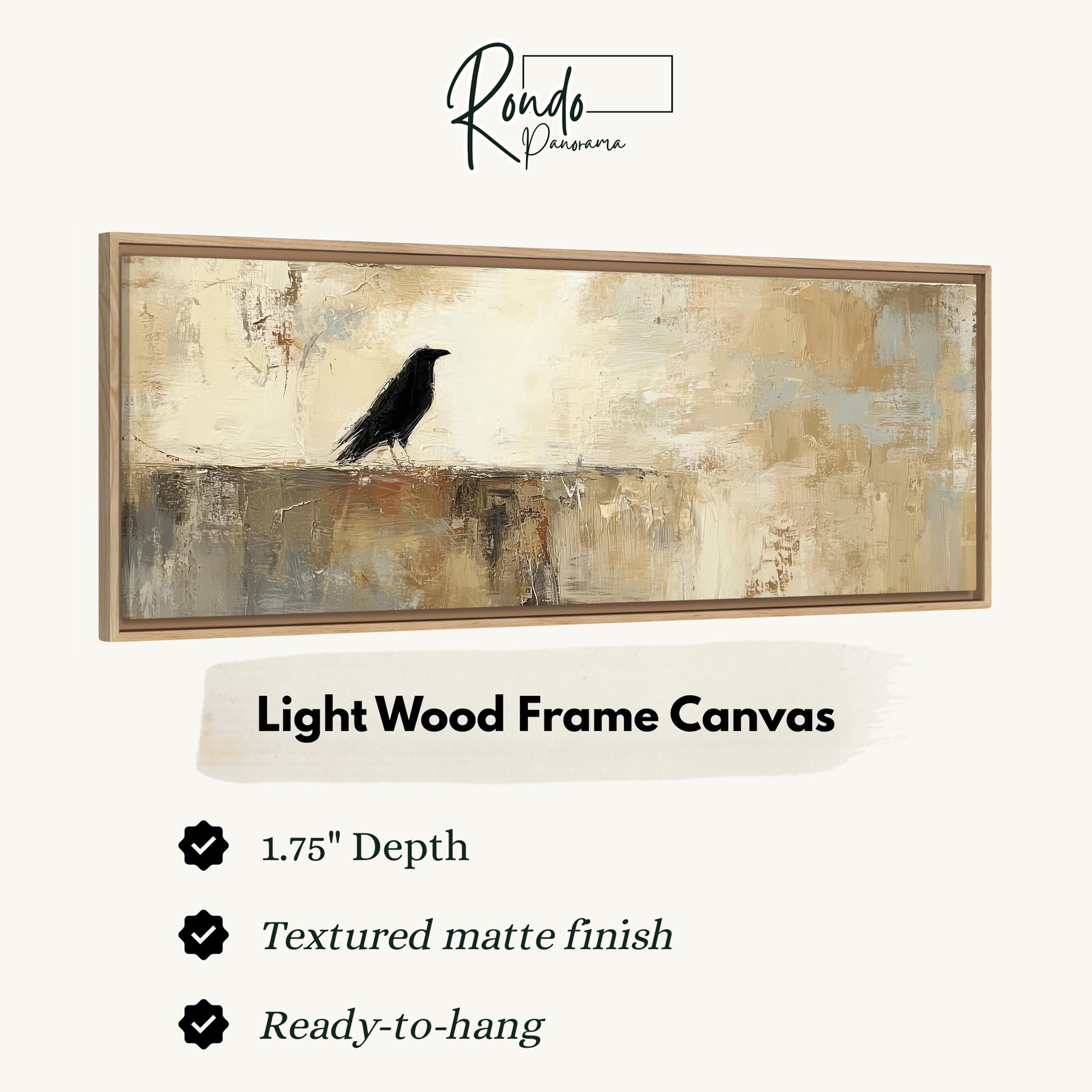 Light wood frame canvas