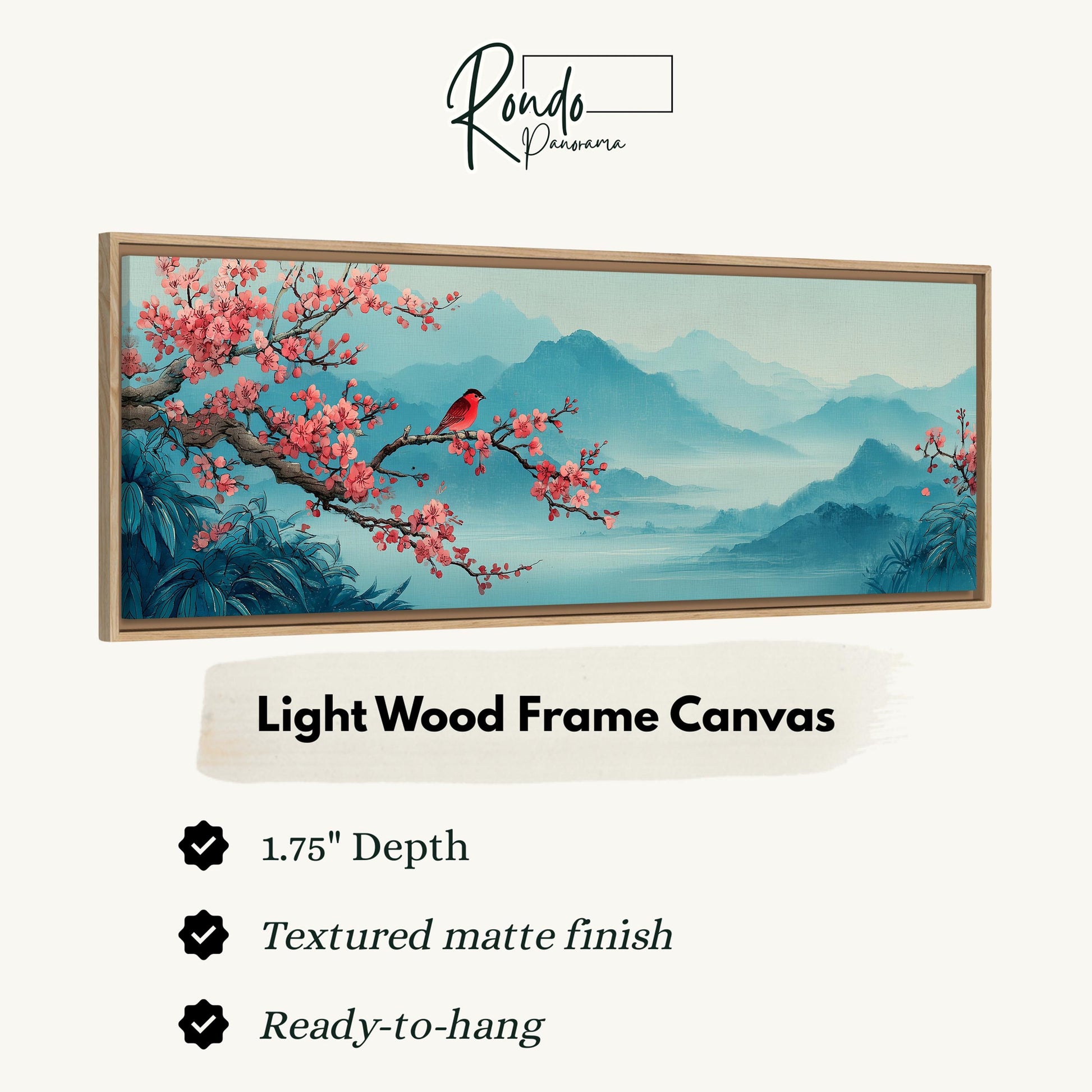 Light wood frame canvas