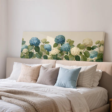 Blue Hydrangea - Wide Panoramic Floral Wall Art