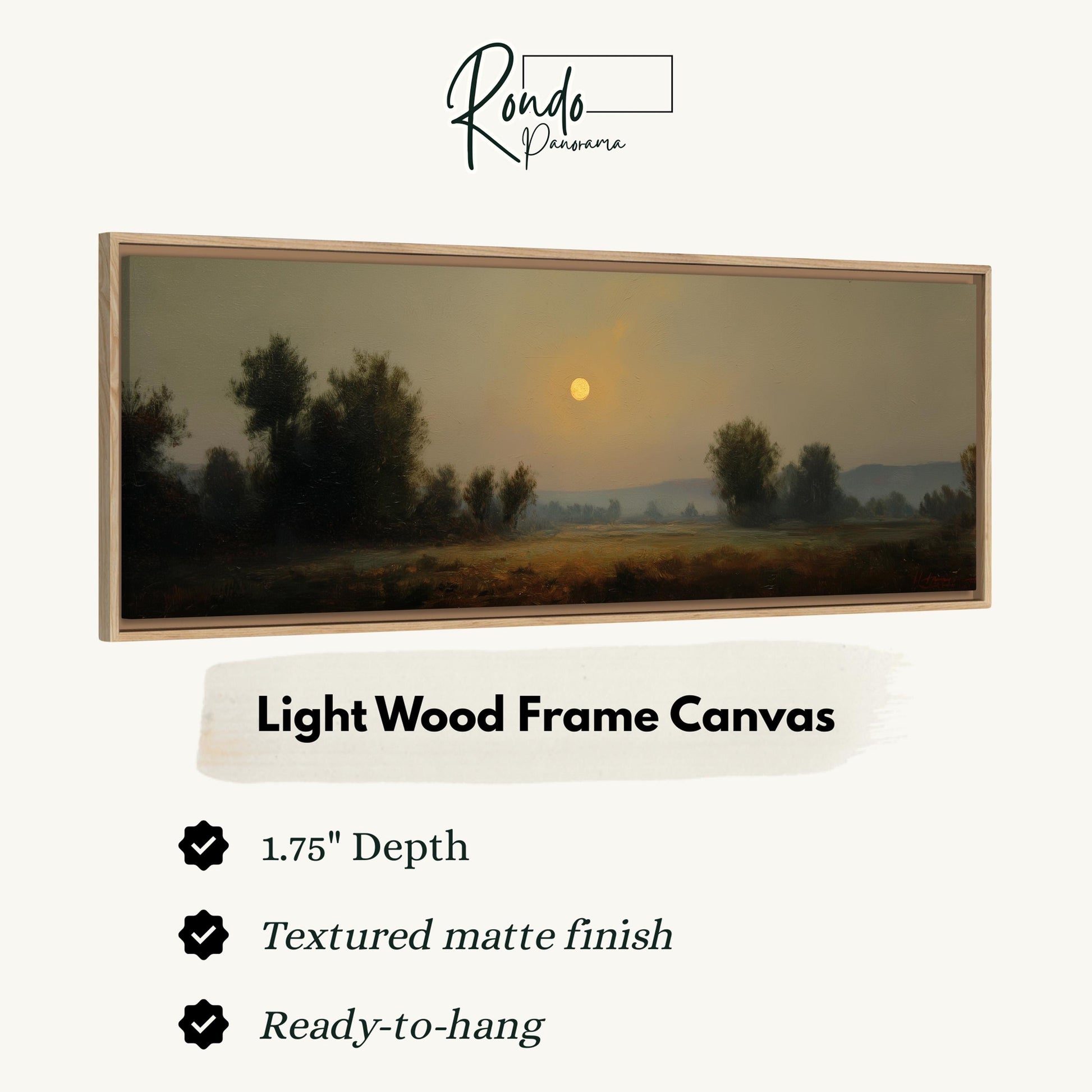 Light wood frame canvas