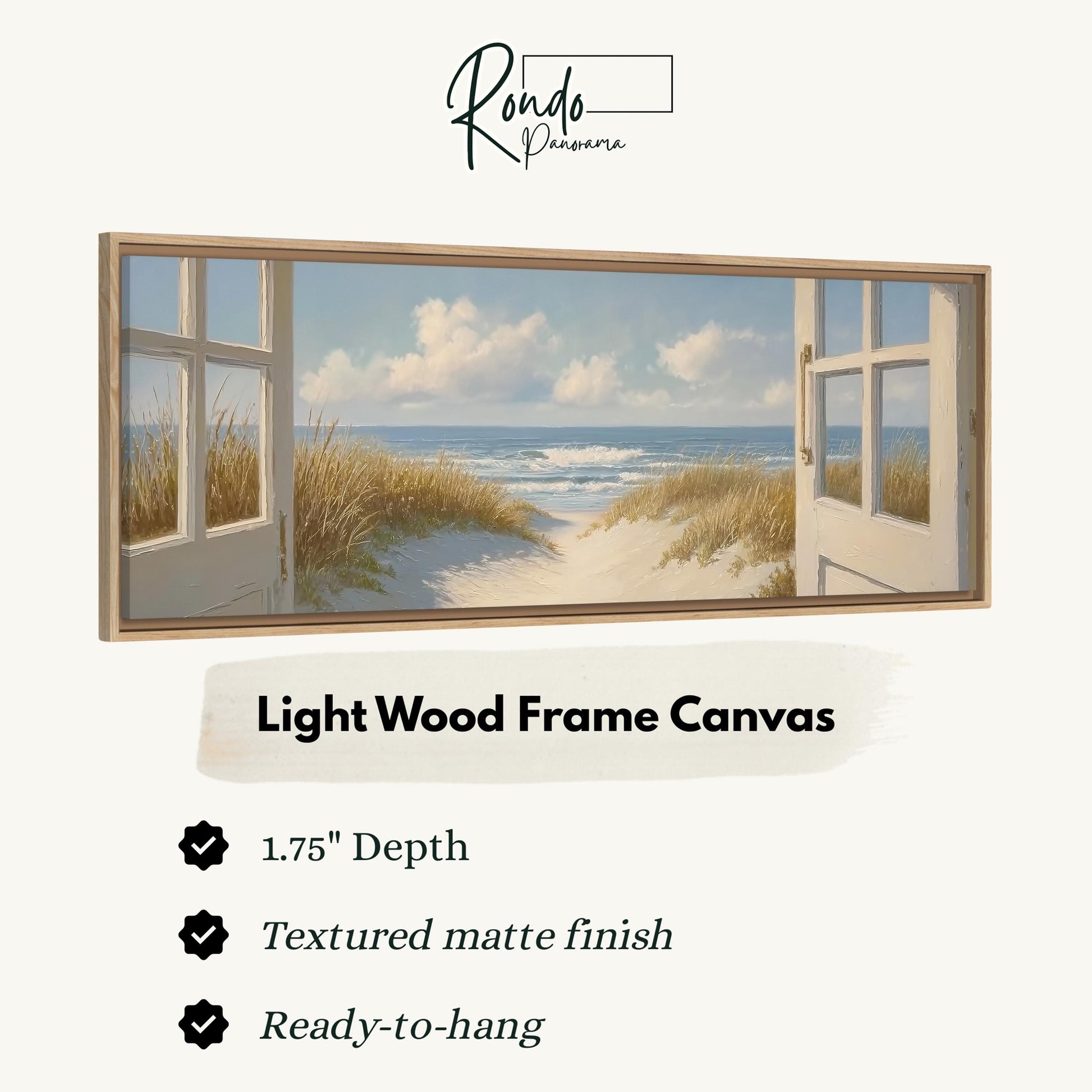 Light wood frame canvas