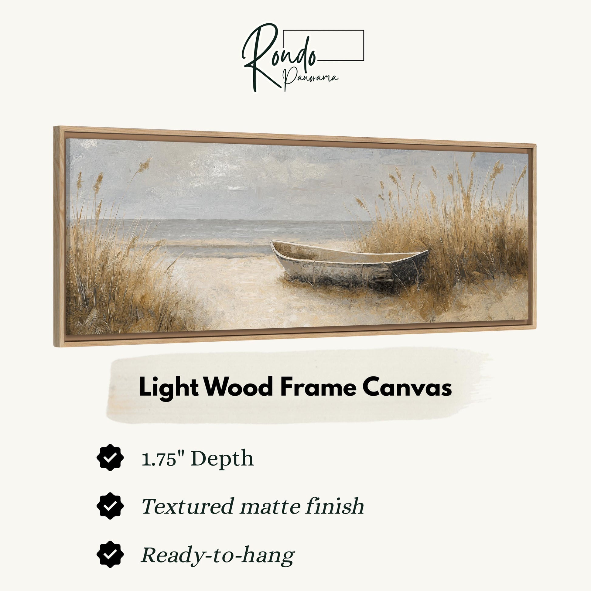 Light wood frame canvas