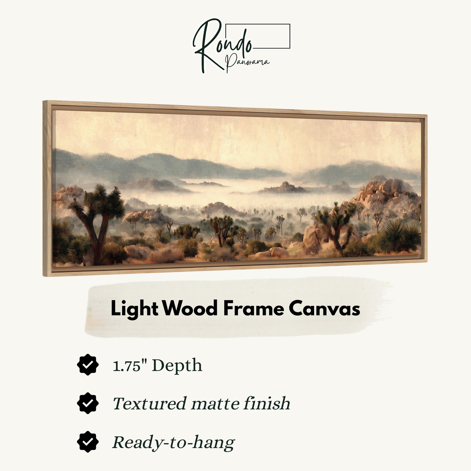Light wood frame canvas