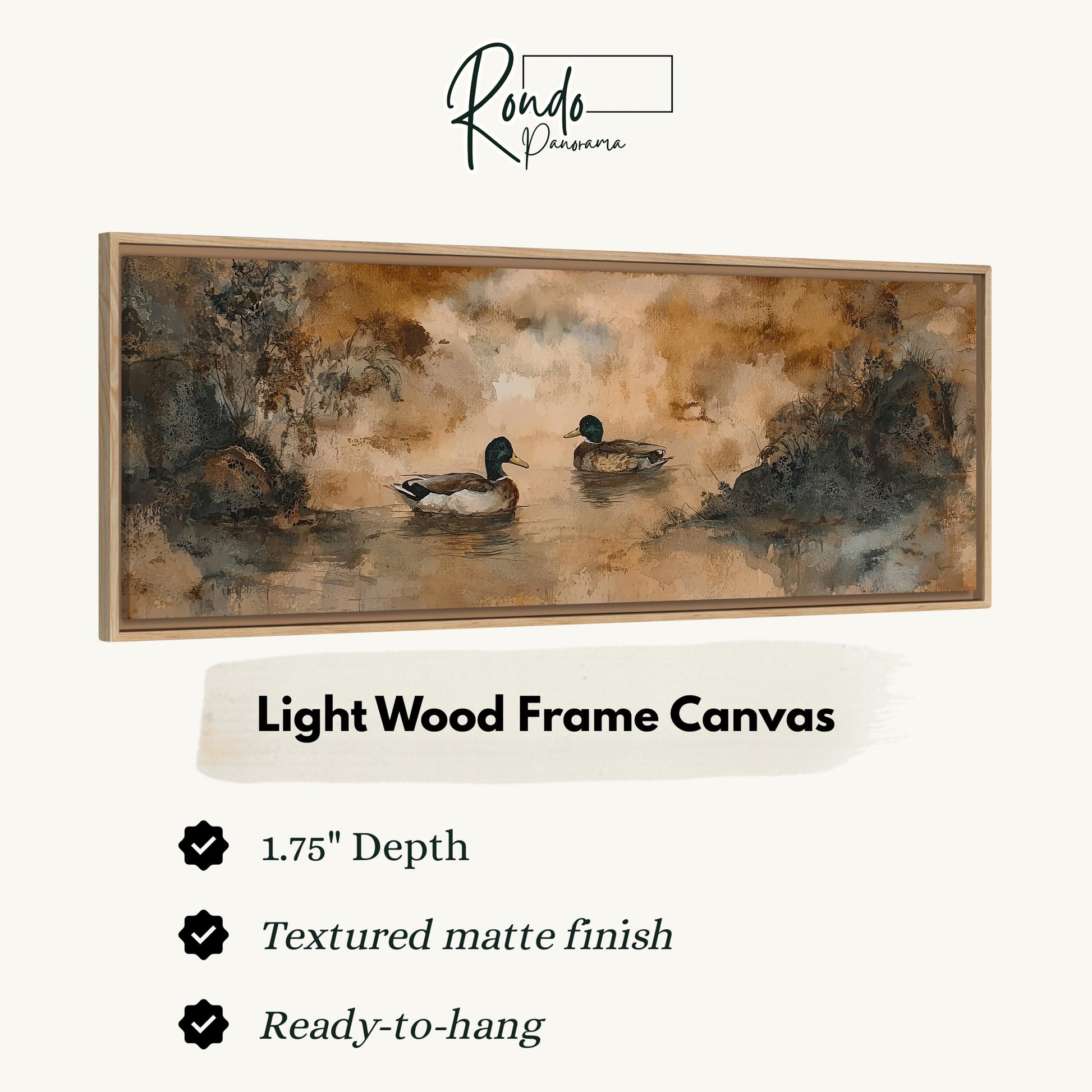 Light wood frame canvas