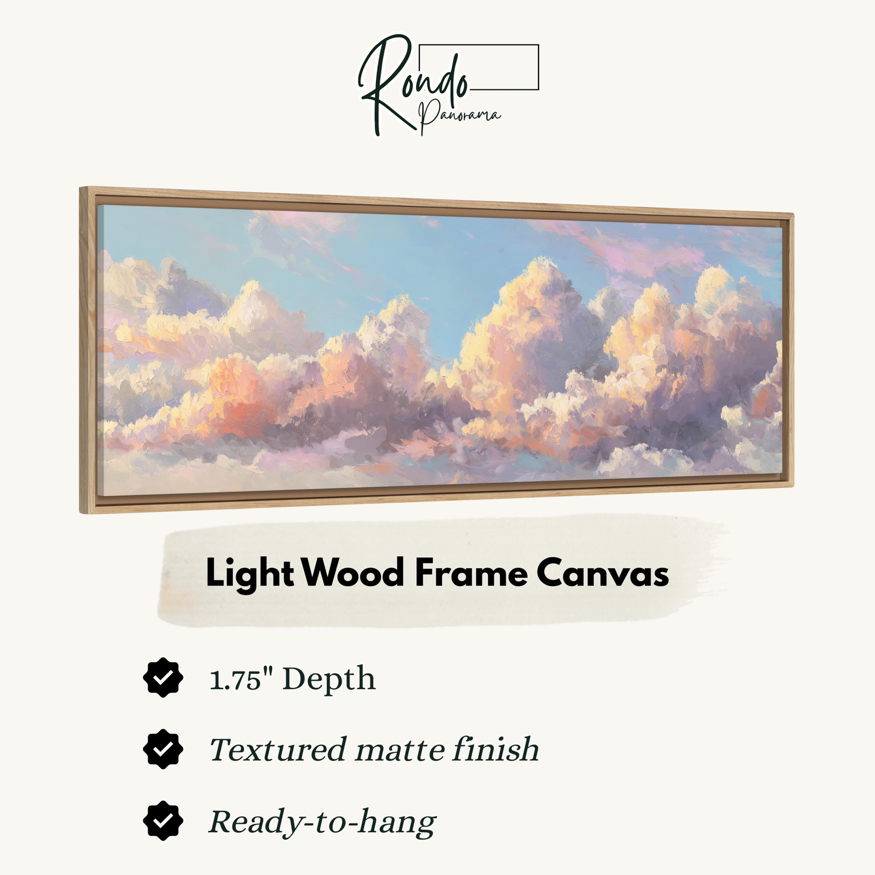 Light wood frame canvas